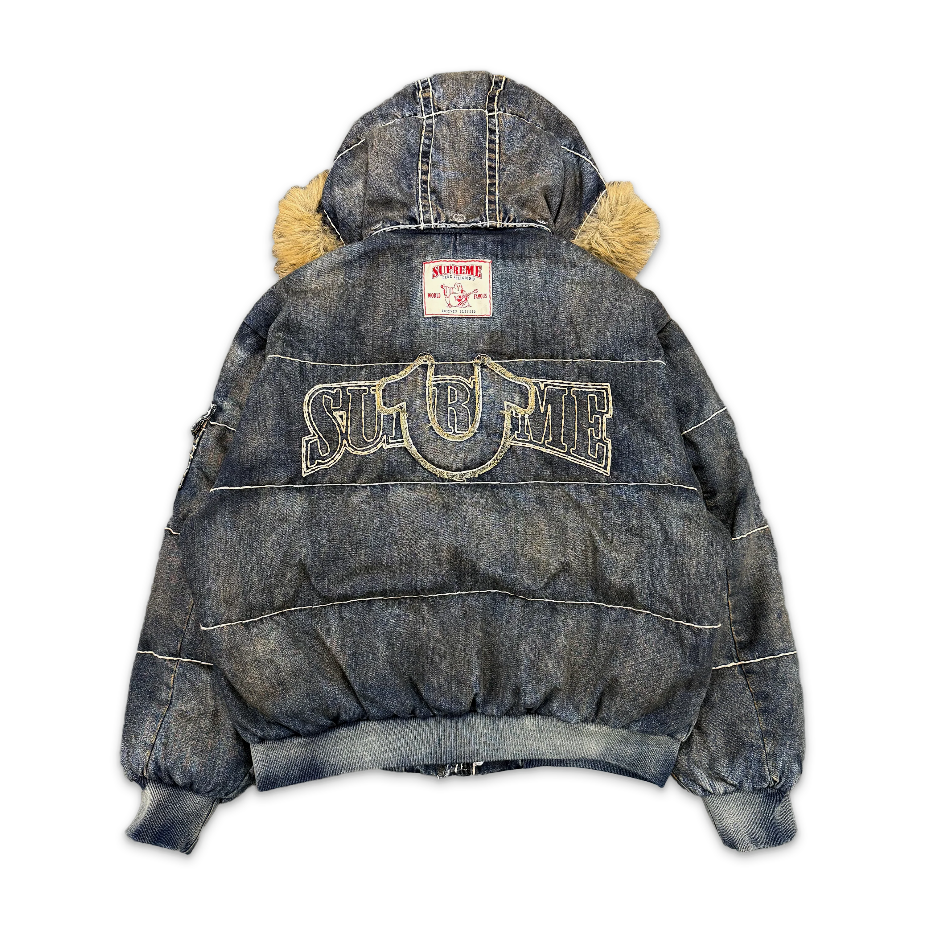 True Religion Puffer Jacket FW25 "Dirty Indigo" - Image 2