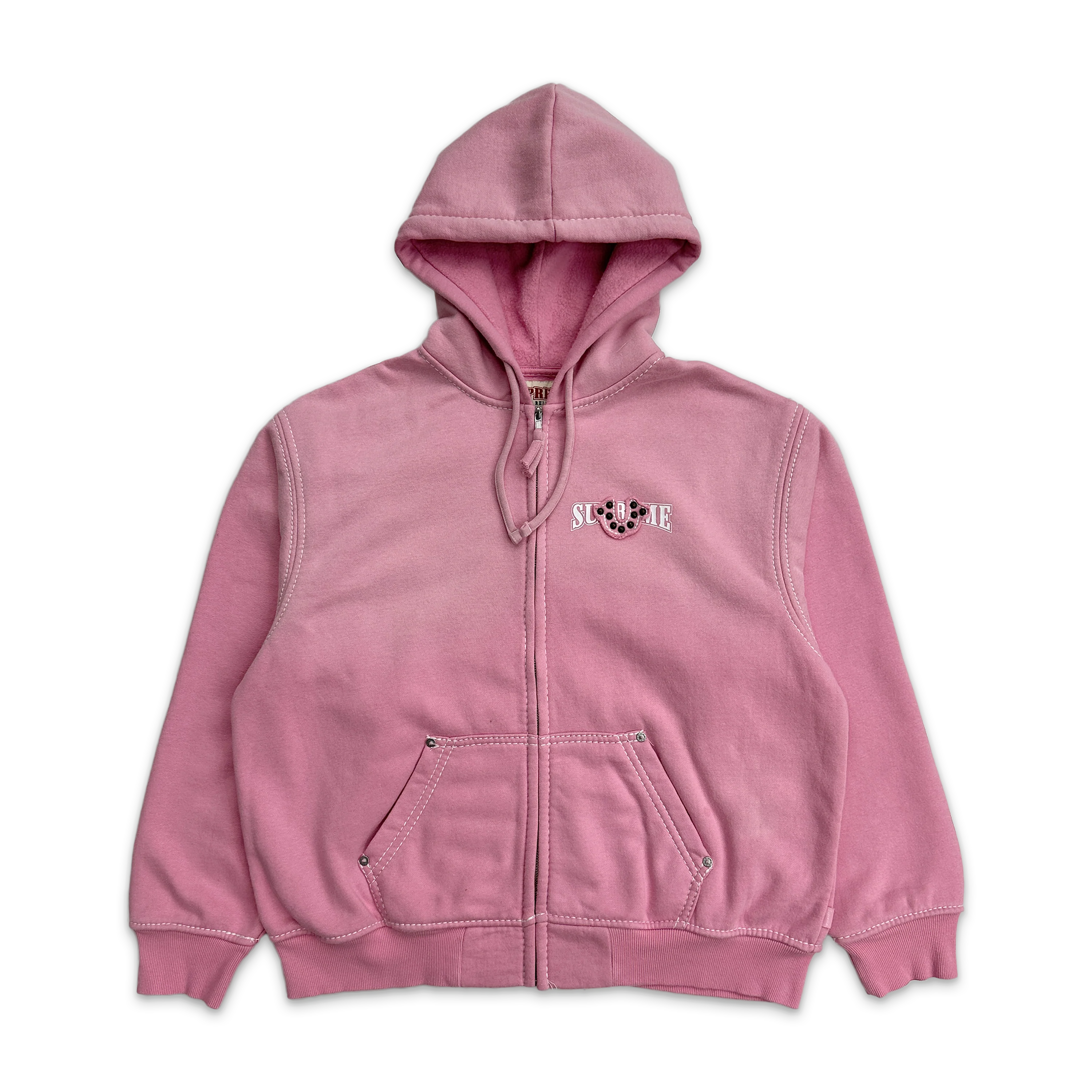 True Religion Zip Up Hooded Sweatshirt FW25 "Pink"