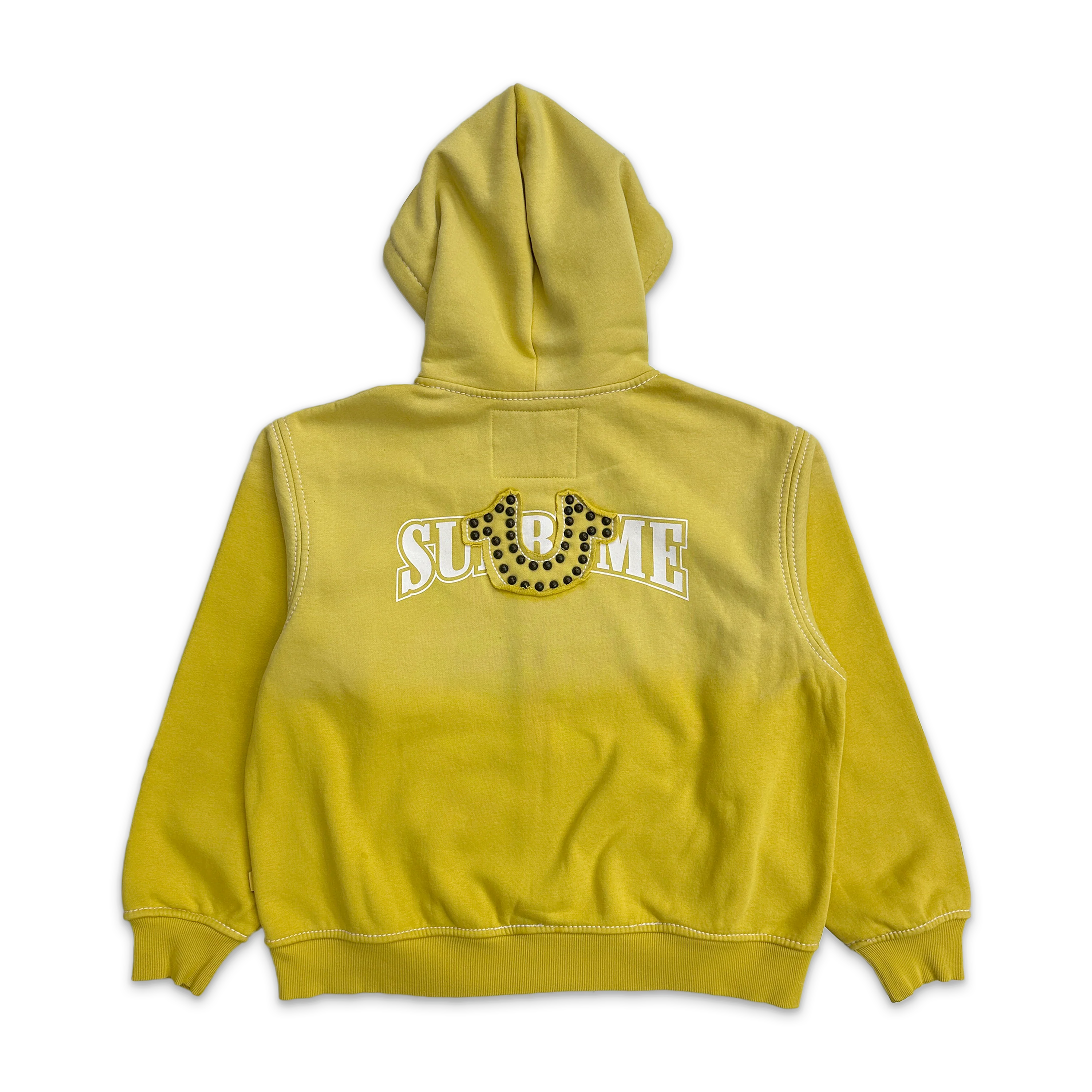 True Religion Zip Up Hooded Sweatshirt FW25 "Yellow" - Image 2