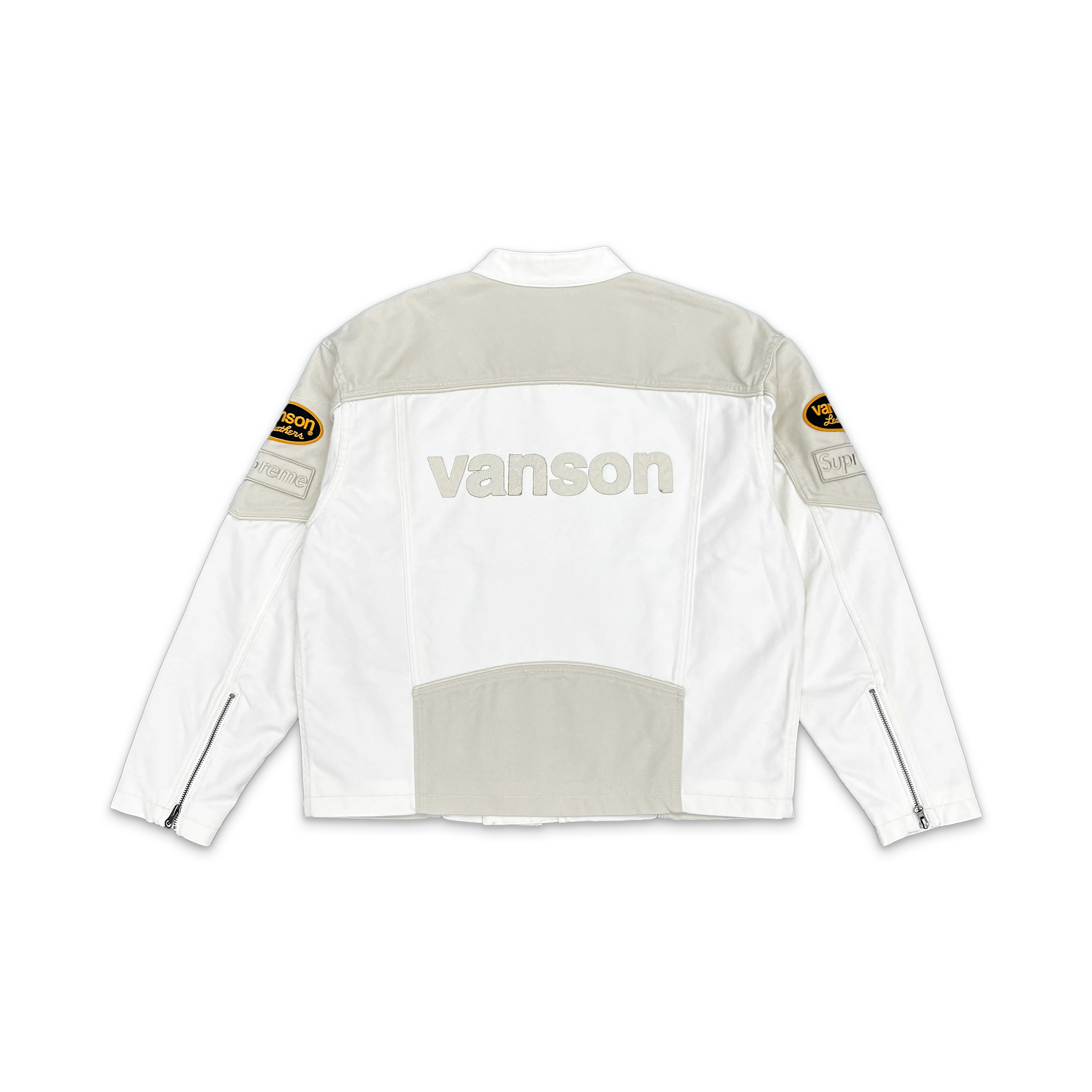 Vanson Leathers Cordura Cotton Jacket “White” - Image 2