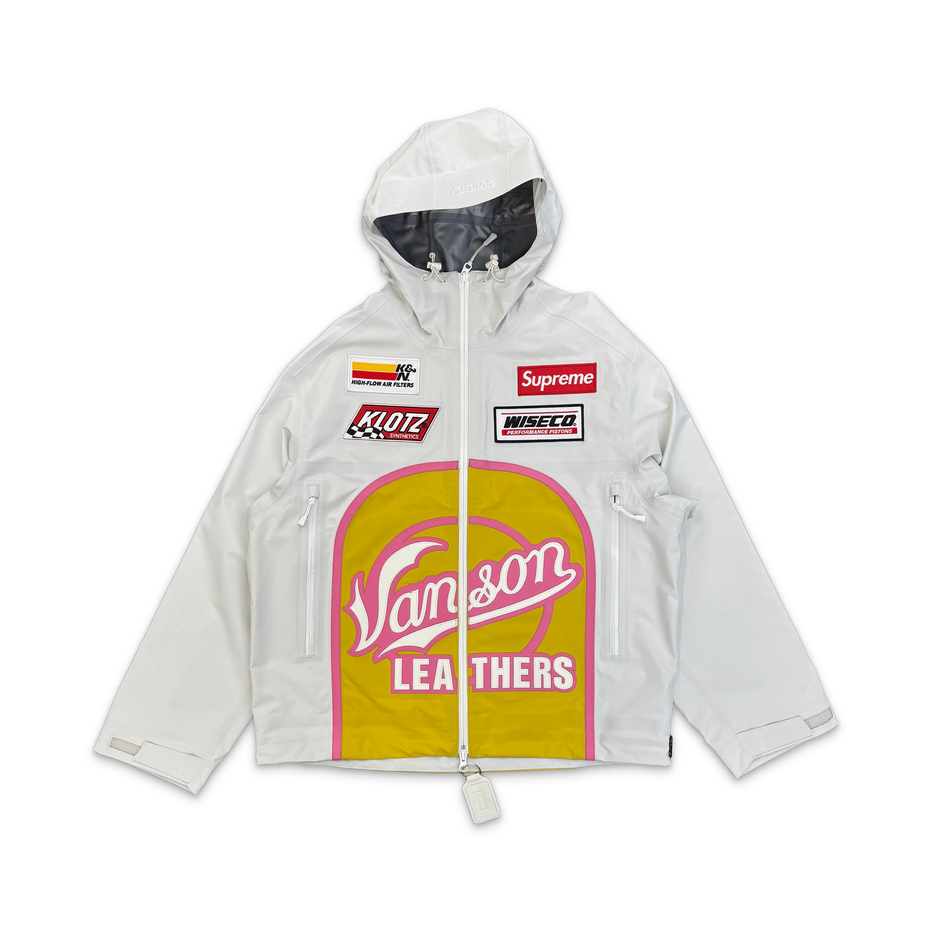 Vanson Leathers GORE-TEX Shell Jacket "White Pink"