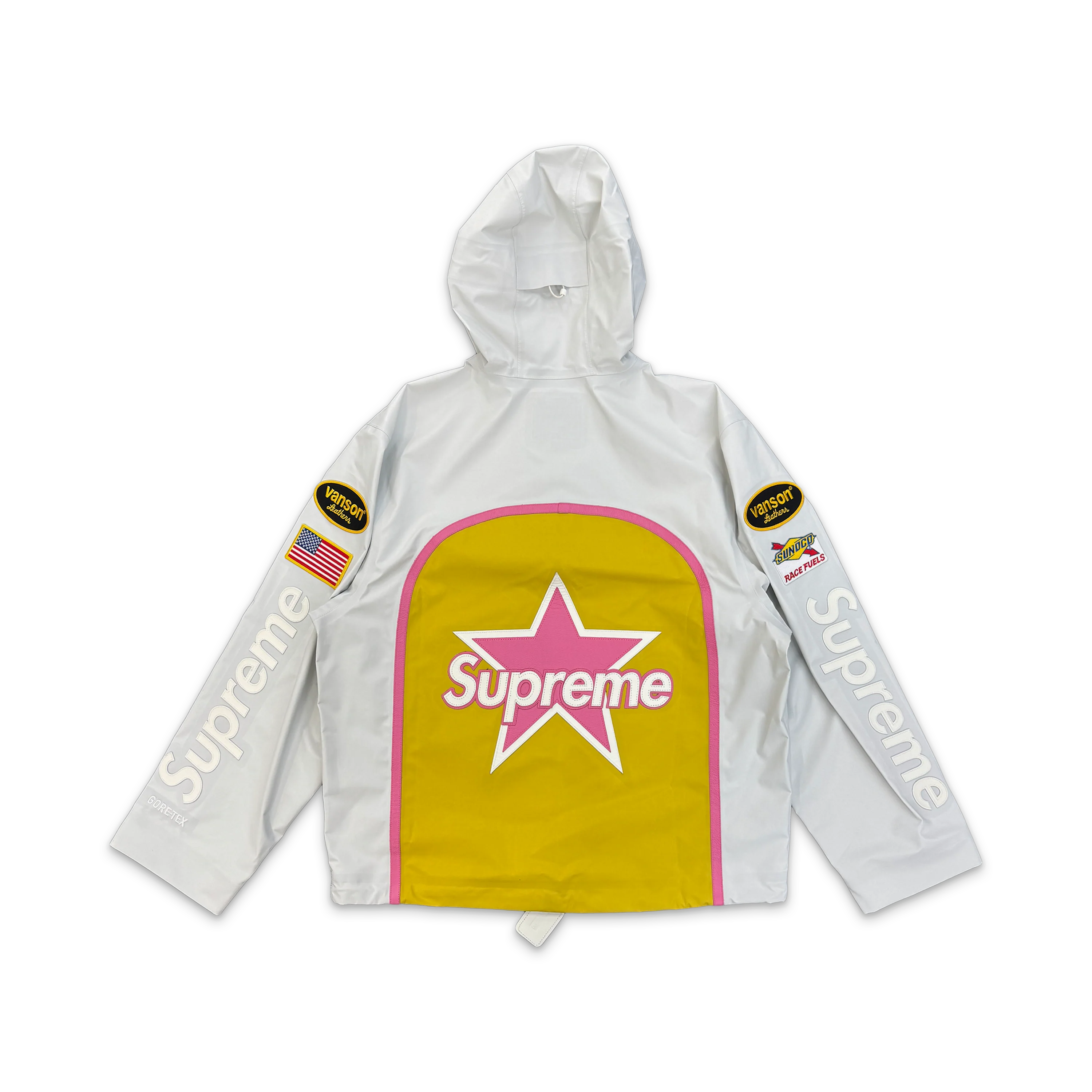 Vanson Leathers GORE-TEX Shell Jacket "White Pink" - Image 2