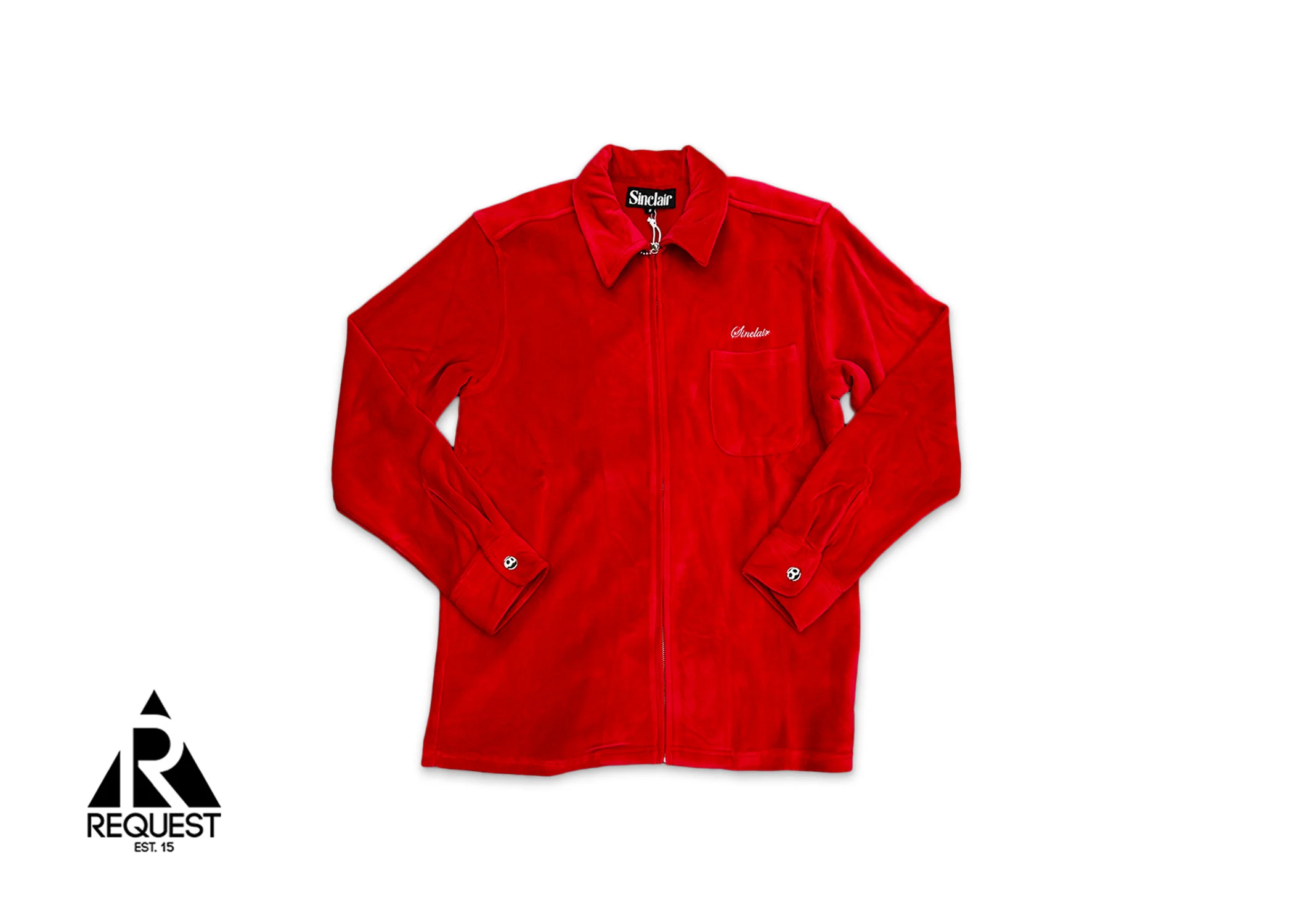 Velour Zip Shirt "Red"