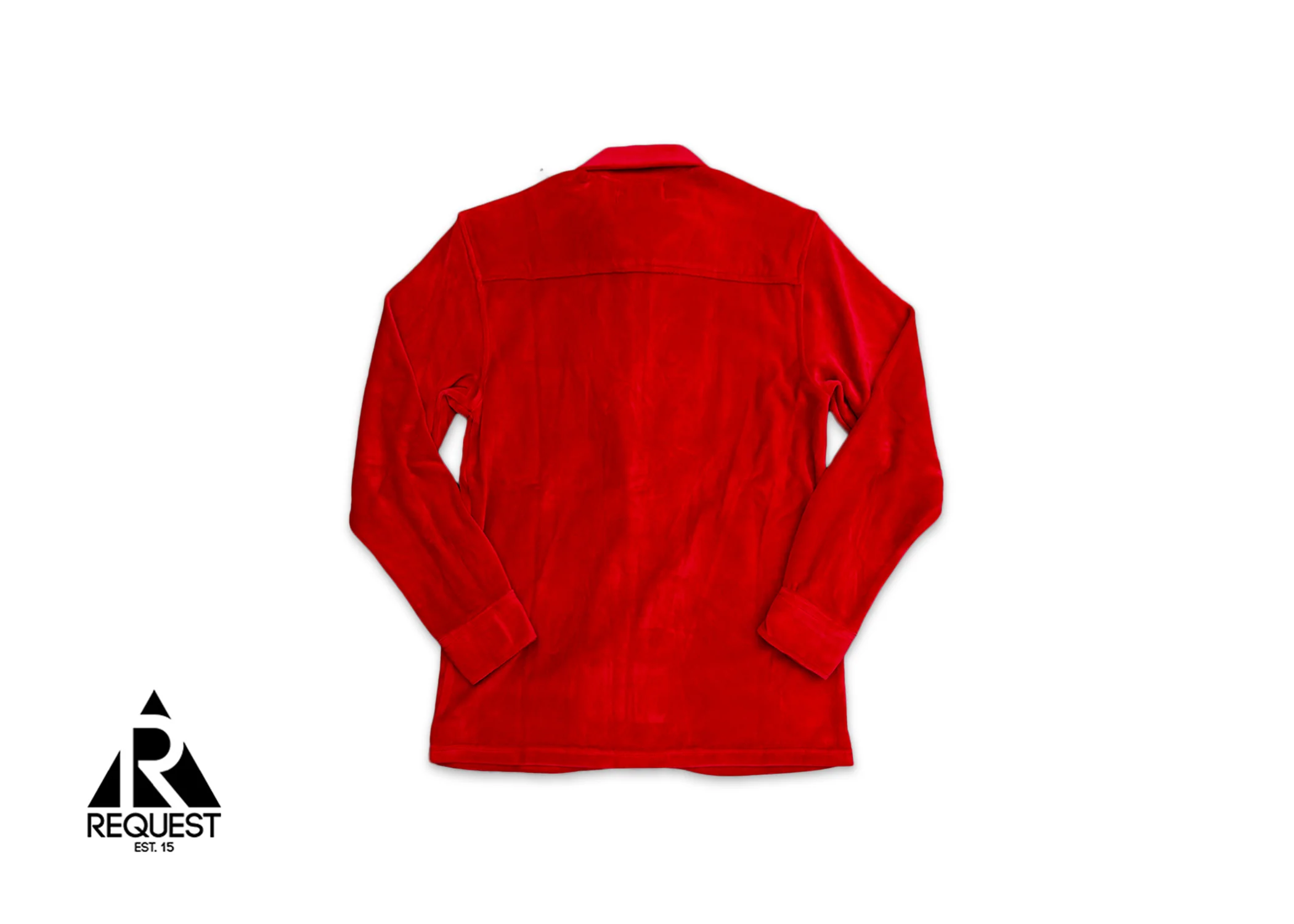 Velour Zip Shirt "Red" - Image 2