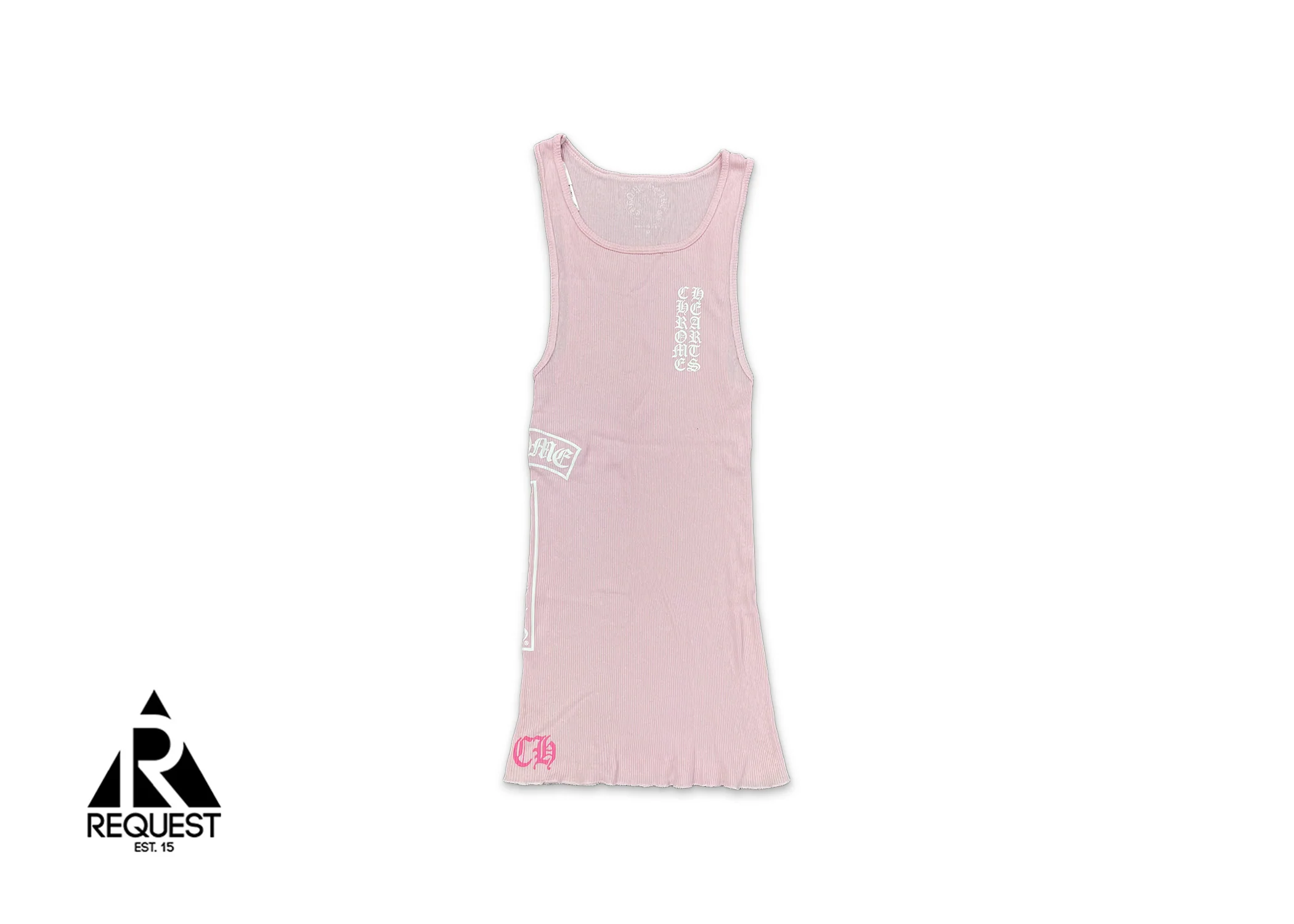 Verical Logo Rib Tank Top "Pink"