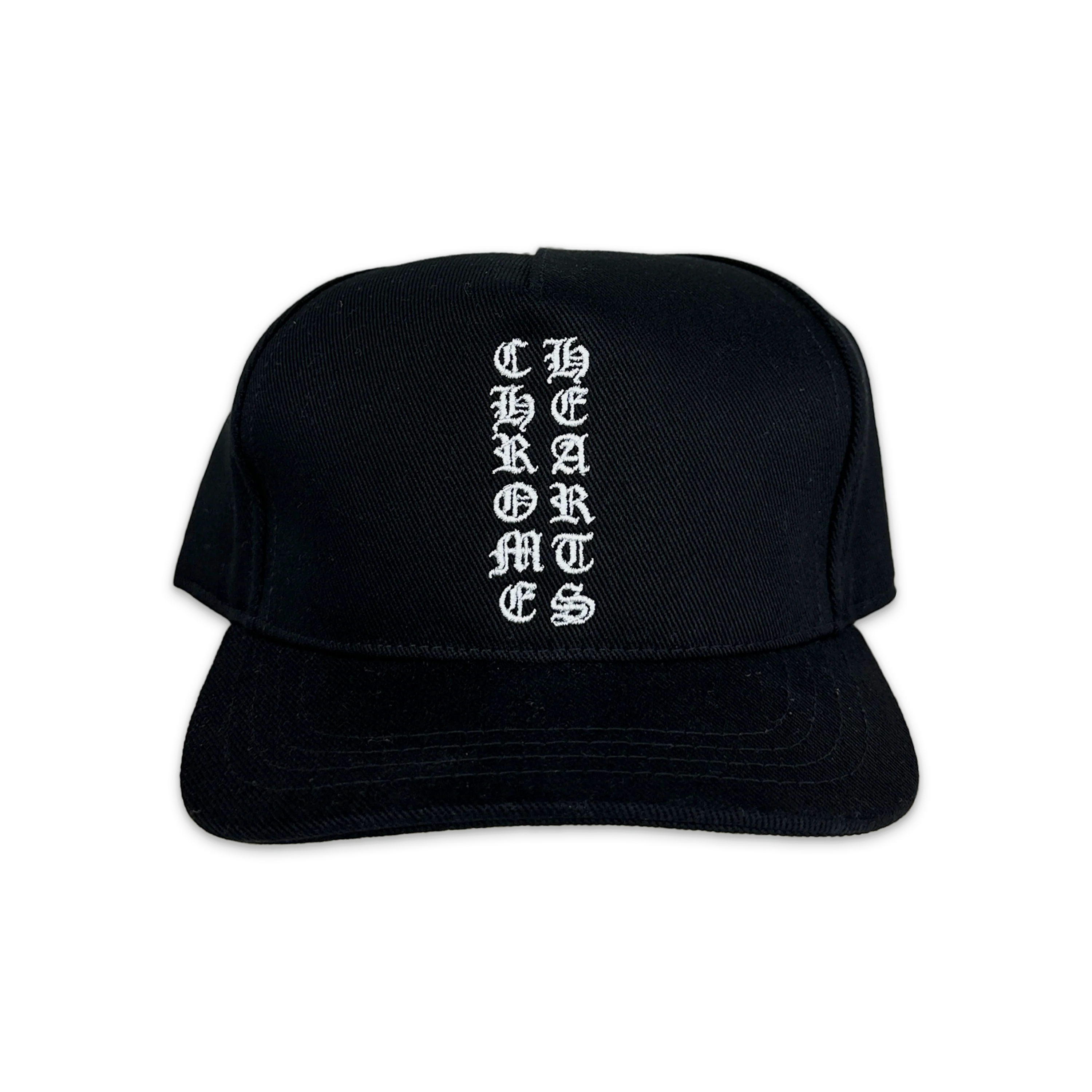 Vertical Logo Denim Baseball Hat "Black"