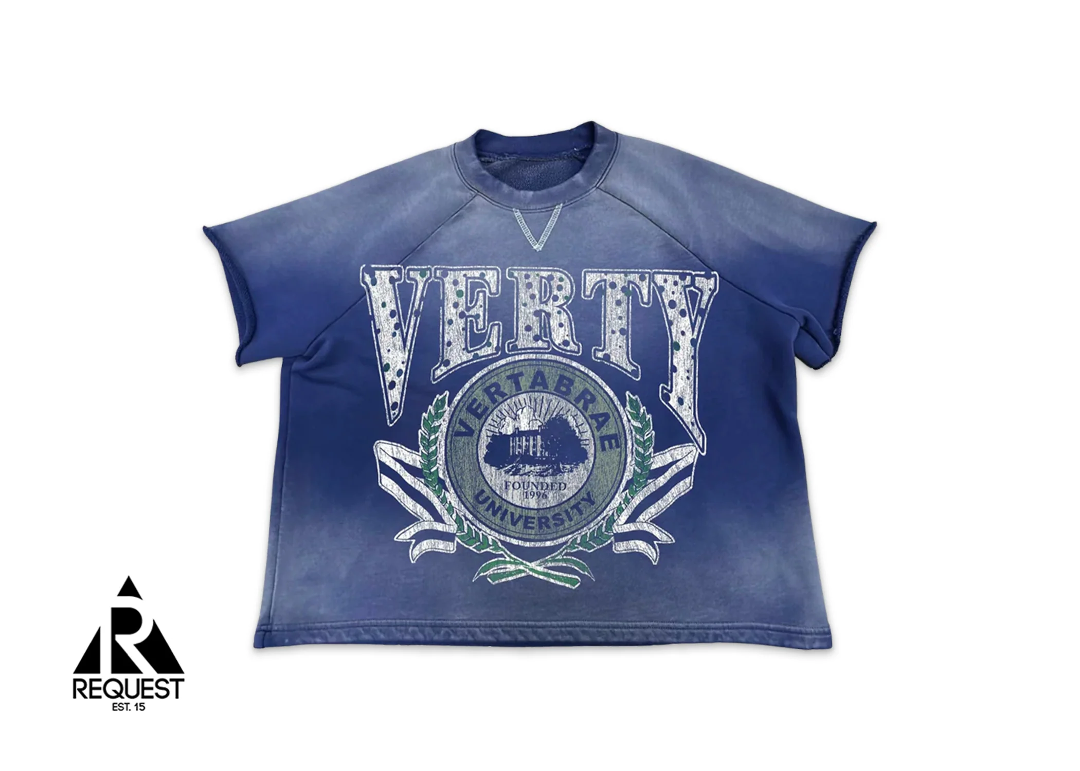 Verty University Crewneck Tee "Blue"