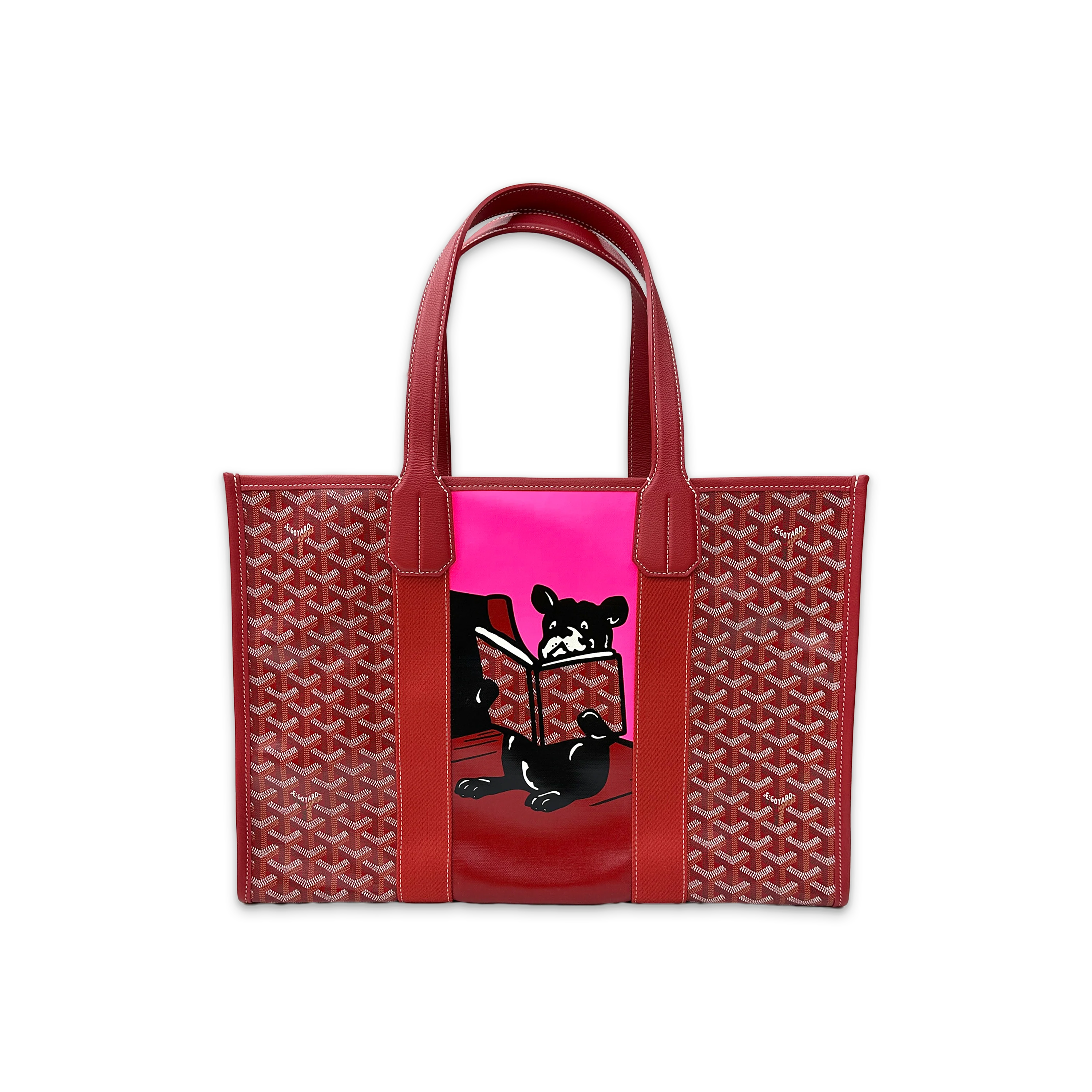 Villette Printed Coated Tote Bag "Red"