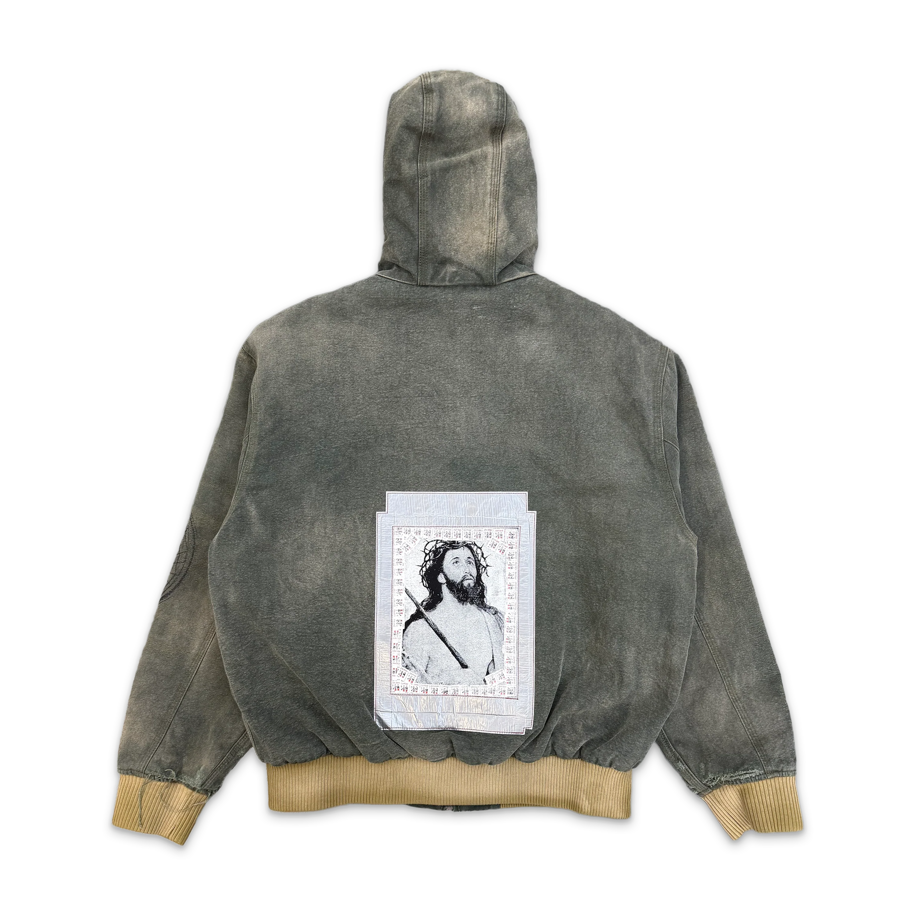War Started Hooded Work Jacket "Crust Olive" - Image 2