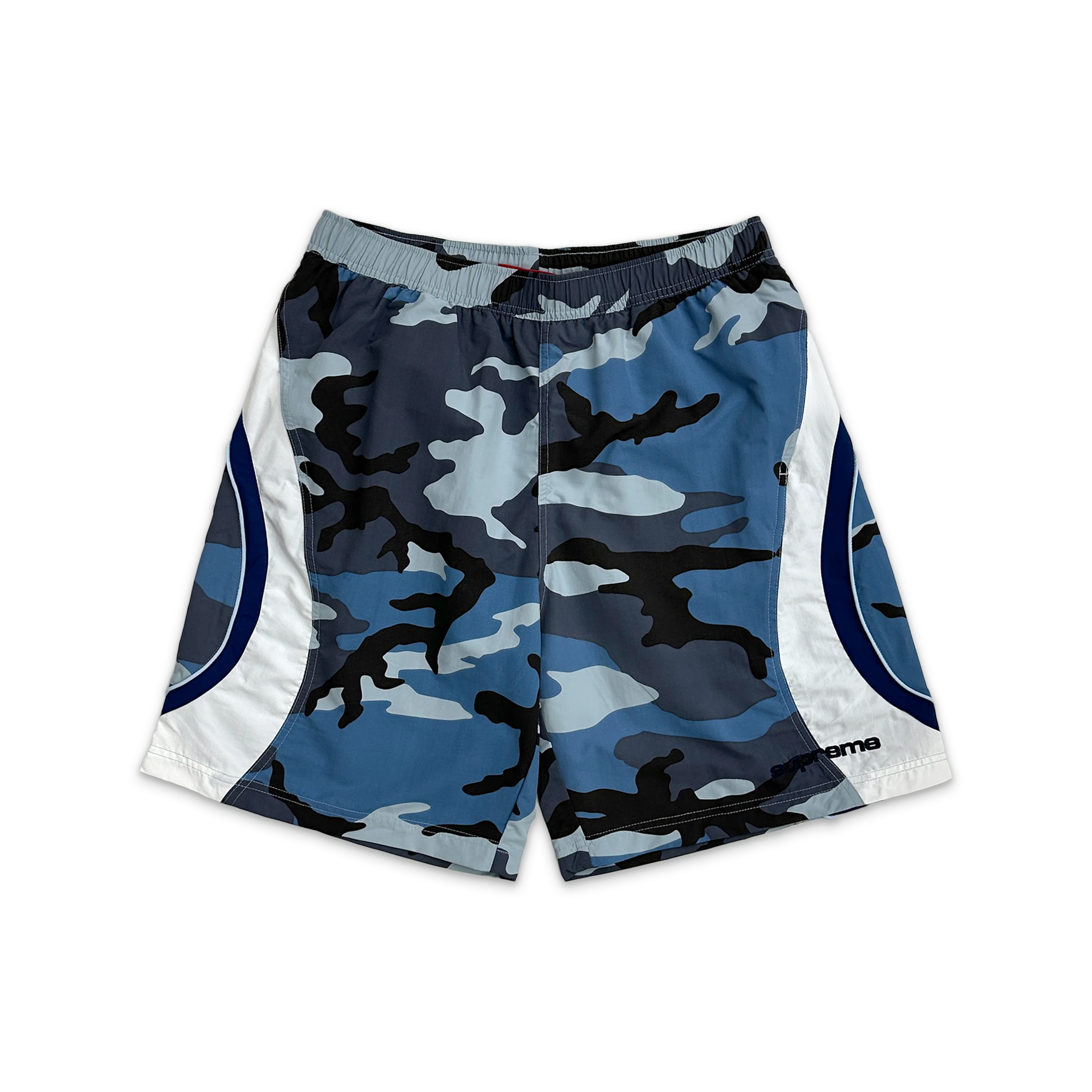Paneled Water Shorts "Blue Camo"