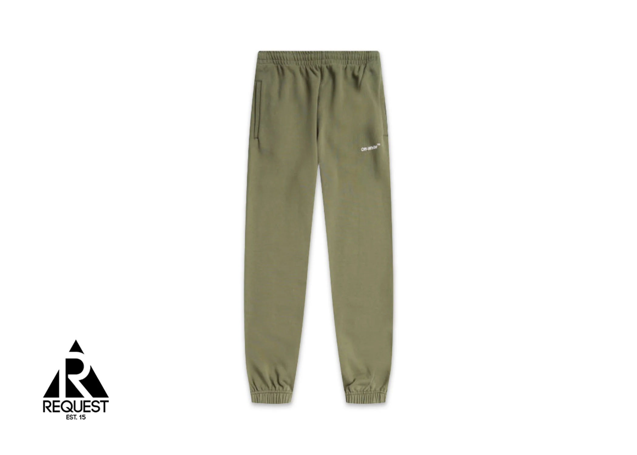 Wave Diagonal Slim Sweatpants "Army Green"