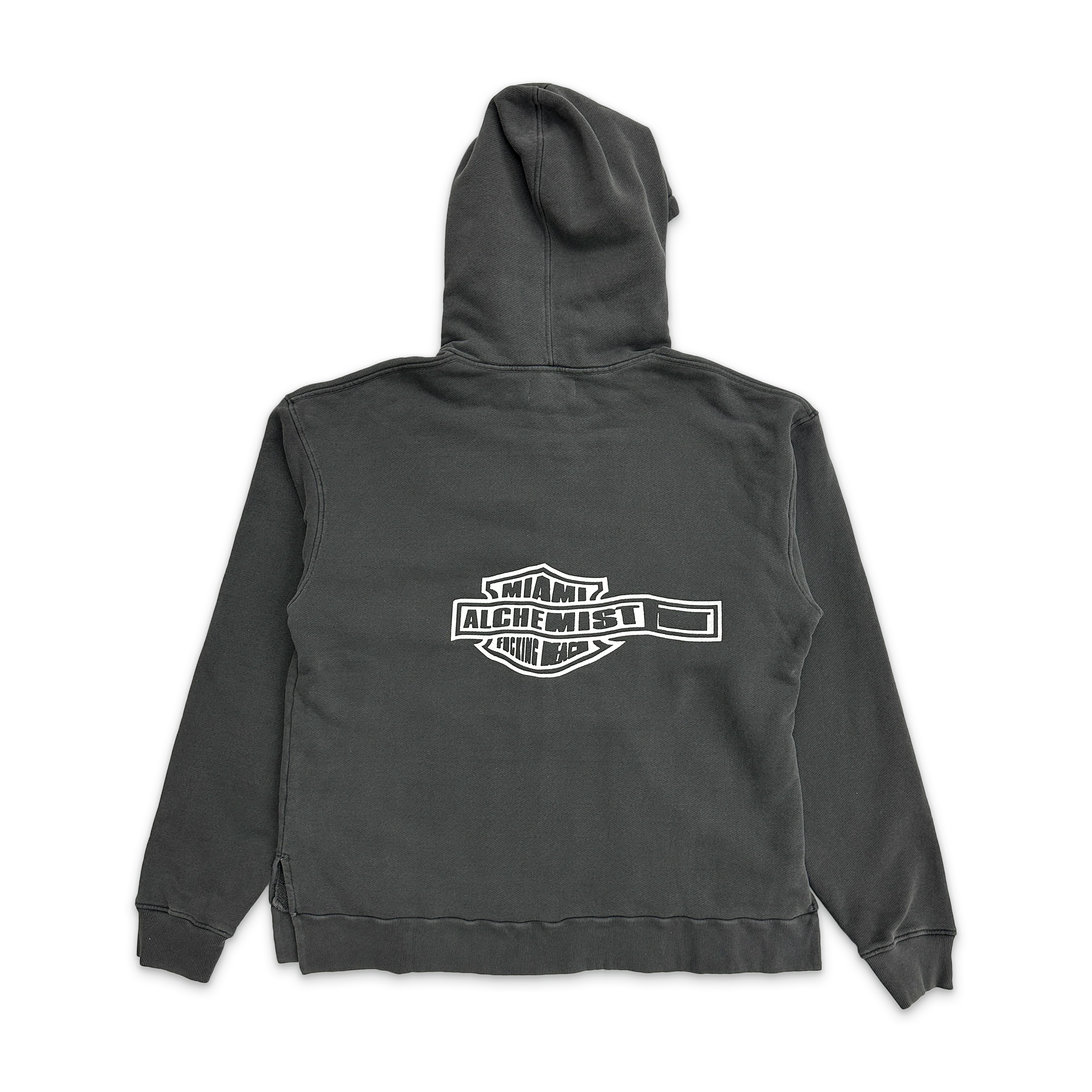 Wavy Zip Hoodie "Faded Black" - Image 2