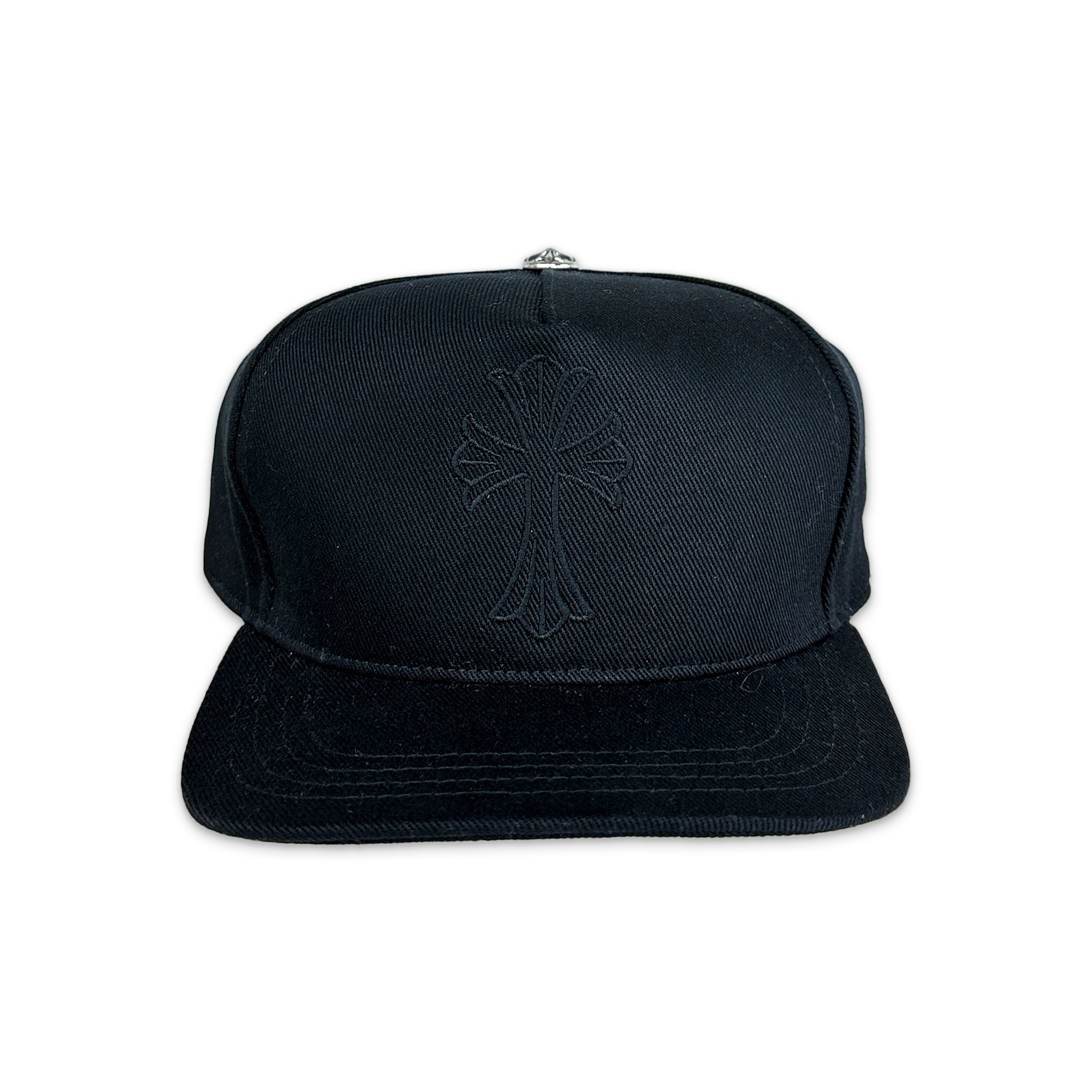 Waxed Cross Baseball Snapback Hat "Black"