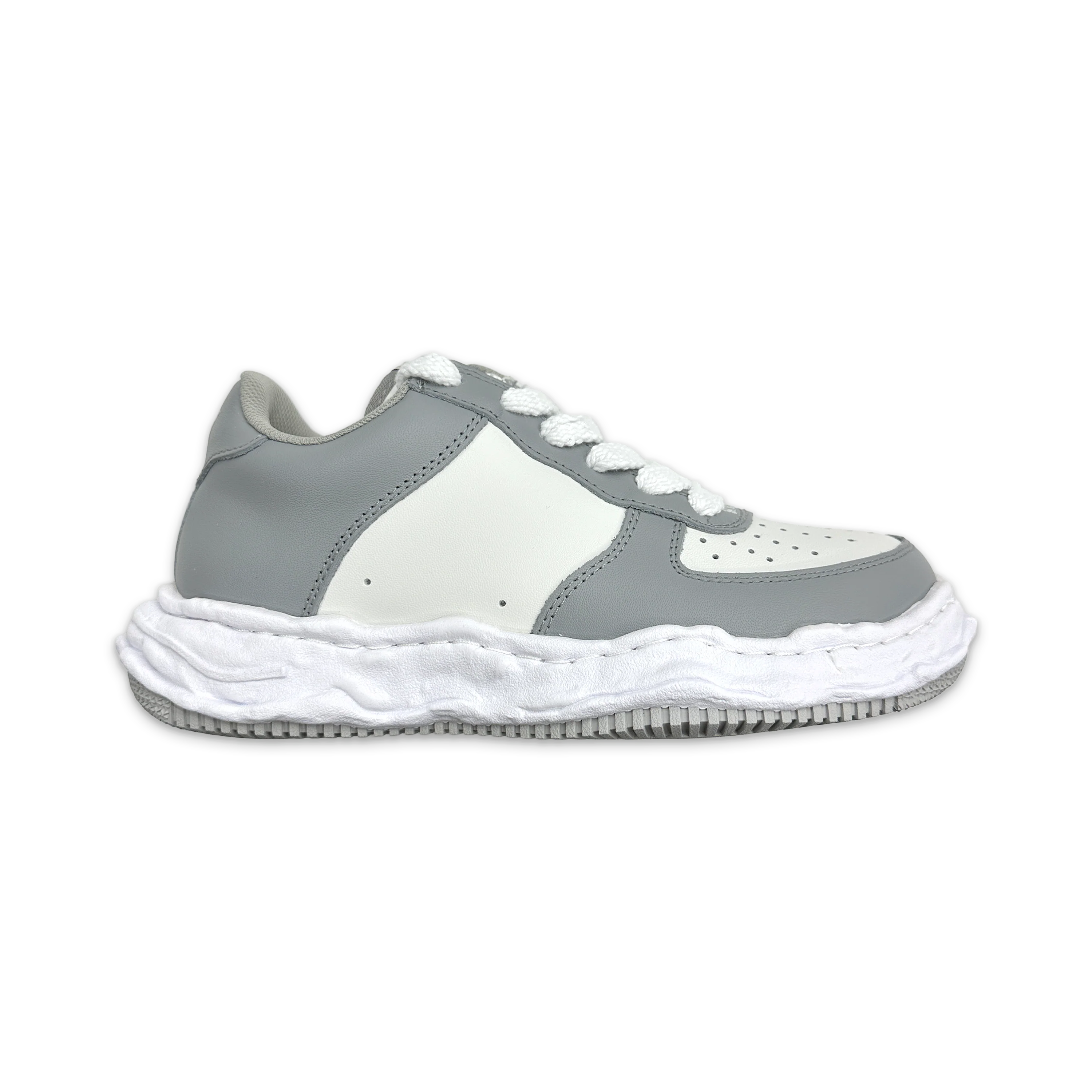 Wayne Leather Low "Grey White"