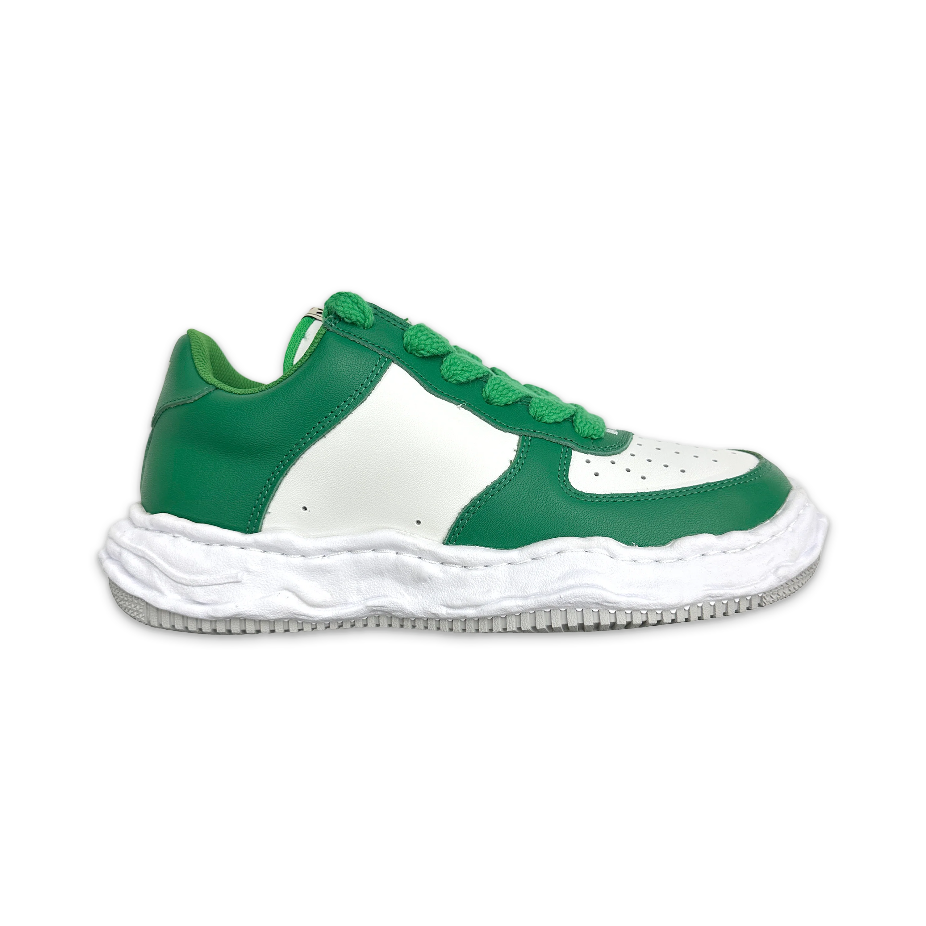 Wayne Leather Low Top "Green/White"
