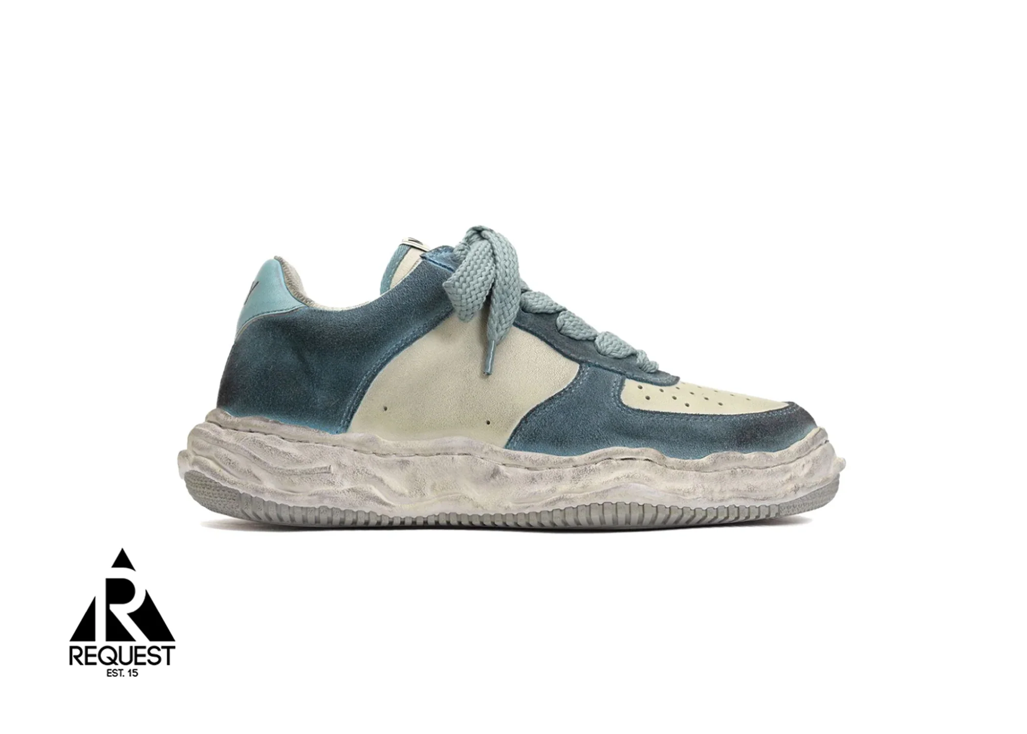 Wayne Vintage Leather Low "Vintage Blue"