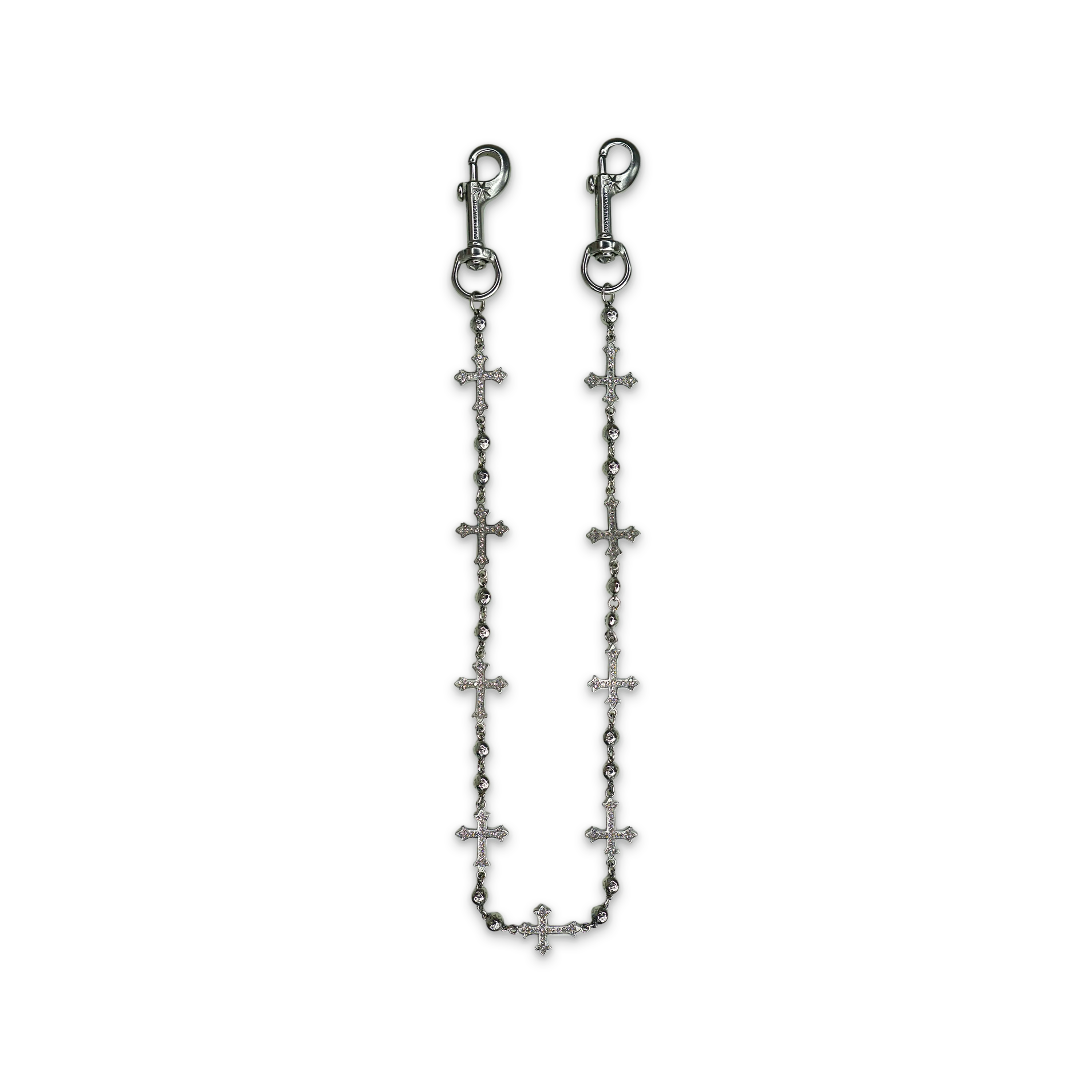 White Cross Wallet Chain