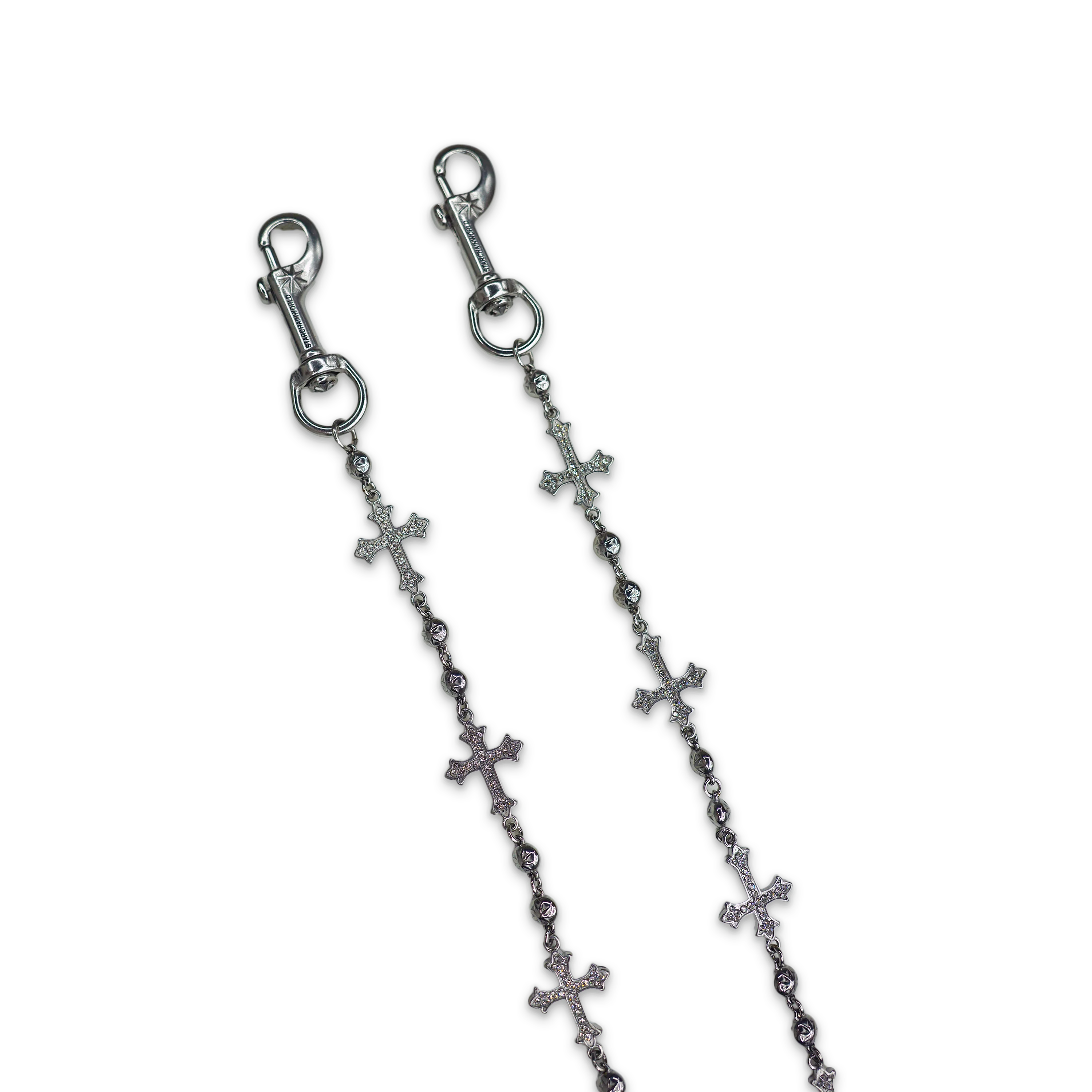 White Cross Wallet Chain - Image 2