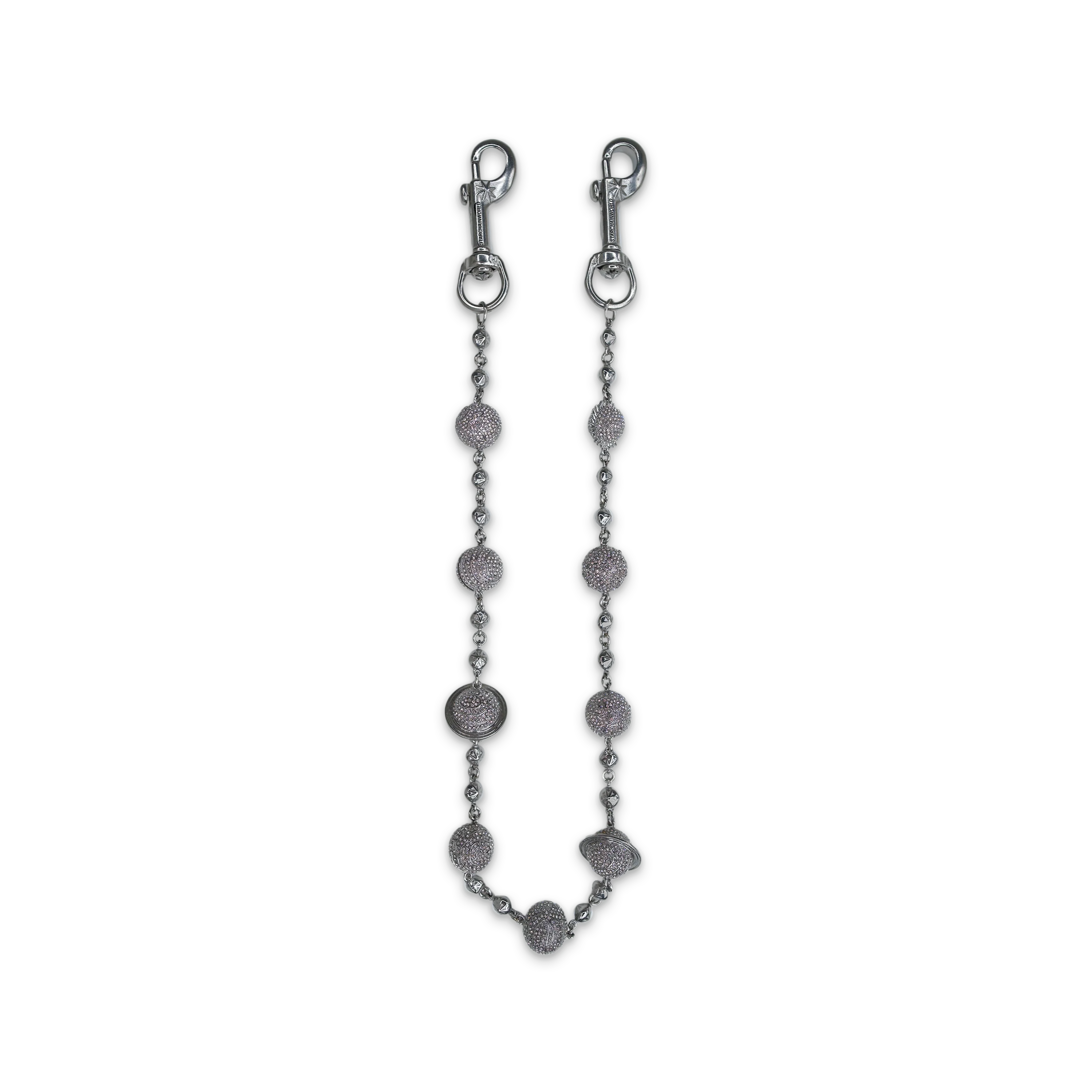 White Solar System Wallet Chain - Large Planets