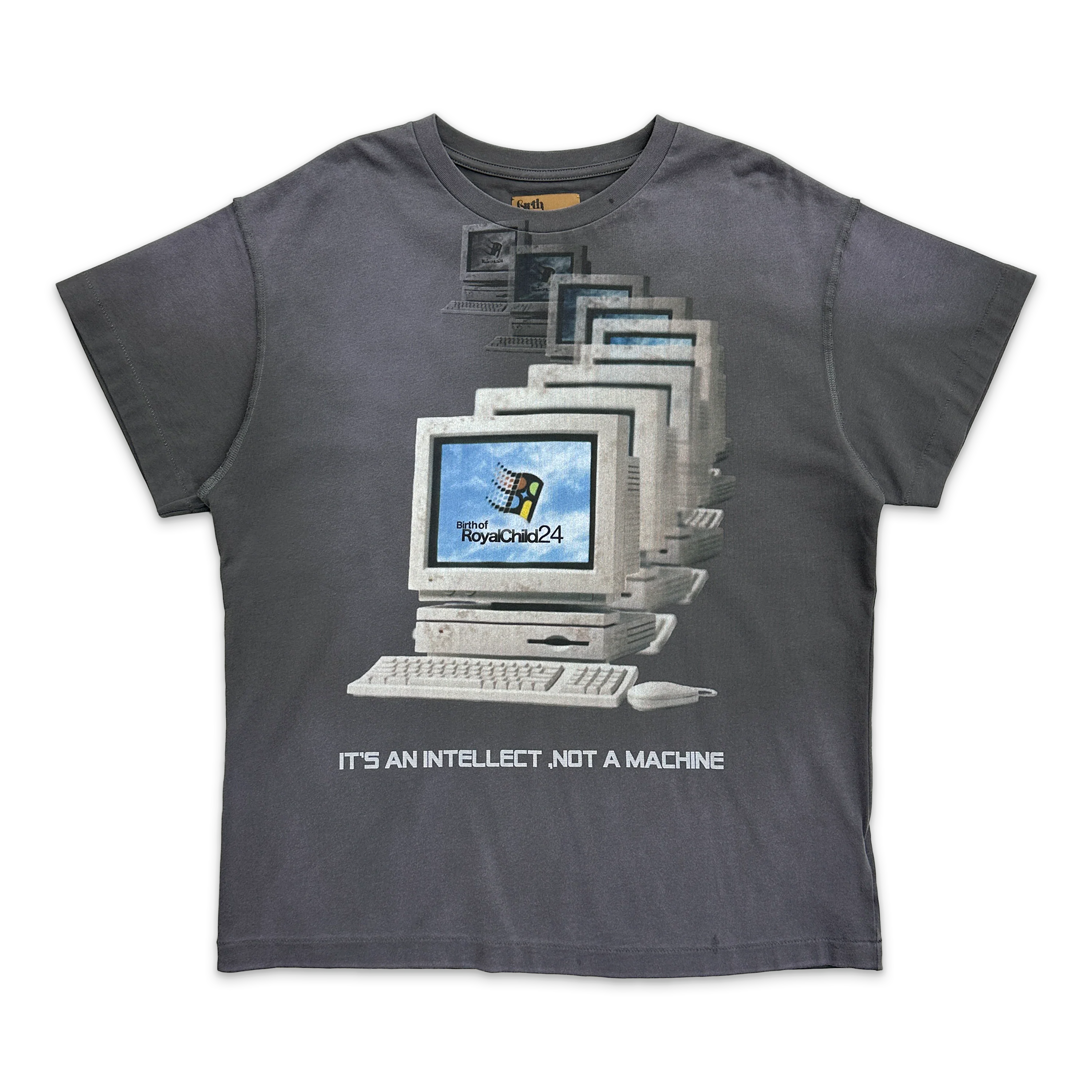 Windows 24 Distressed Vintage Tee "Grey"