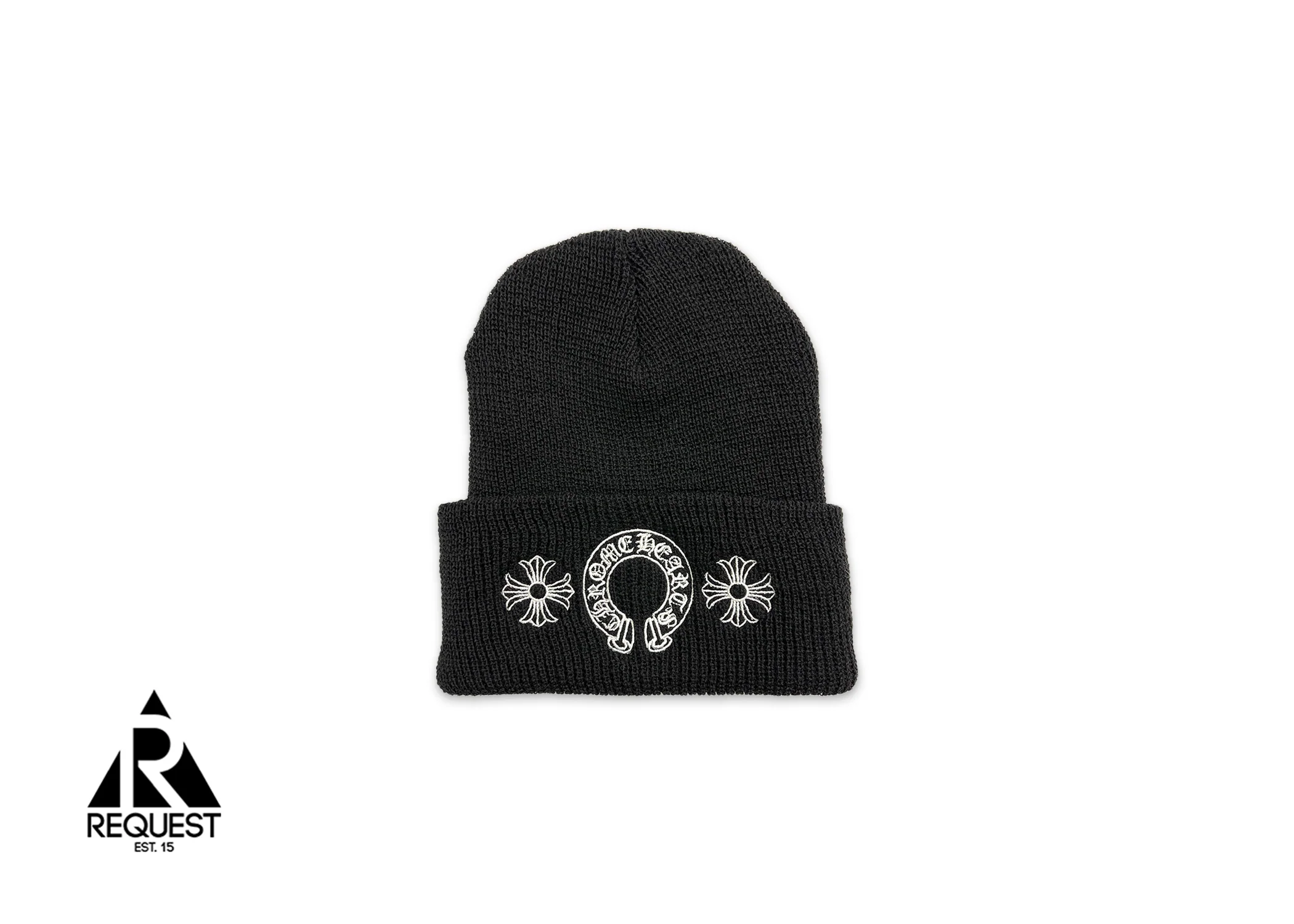 Wool Knit Plus Cross Beanie "Black"