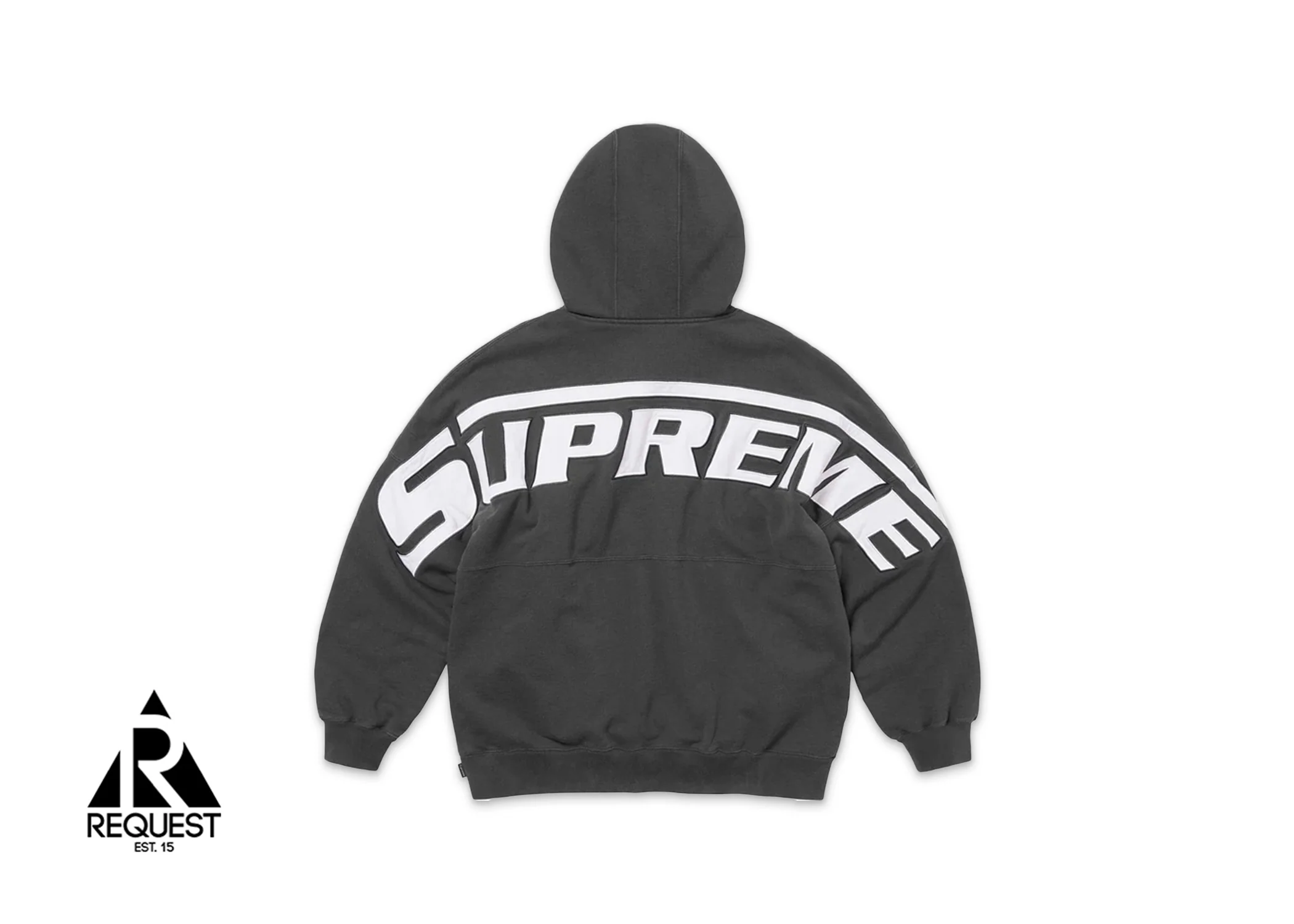 Wrapped Half Zip Hoodie "Black"