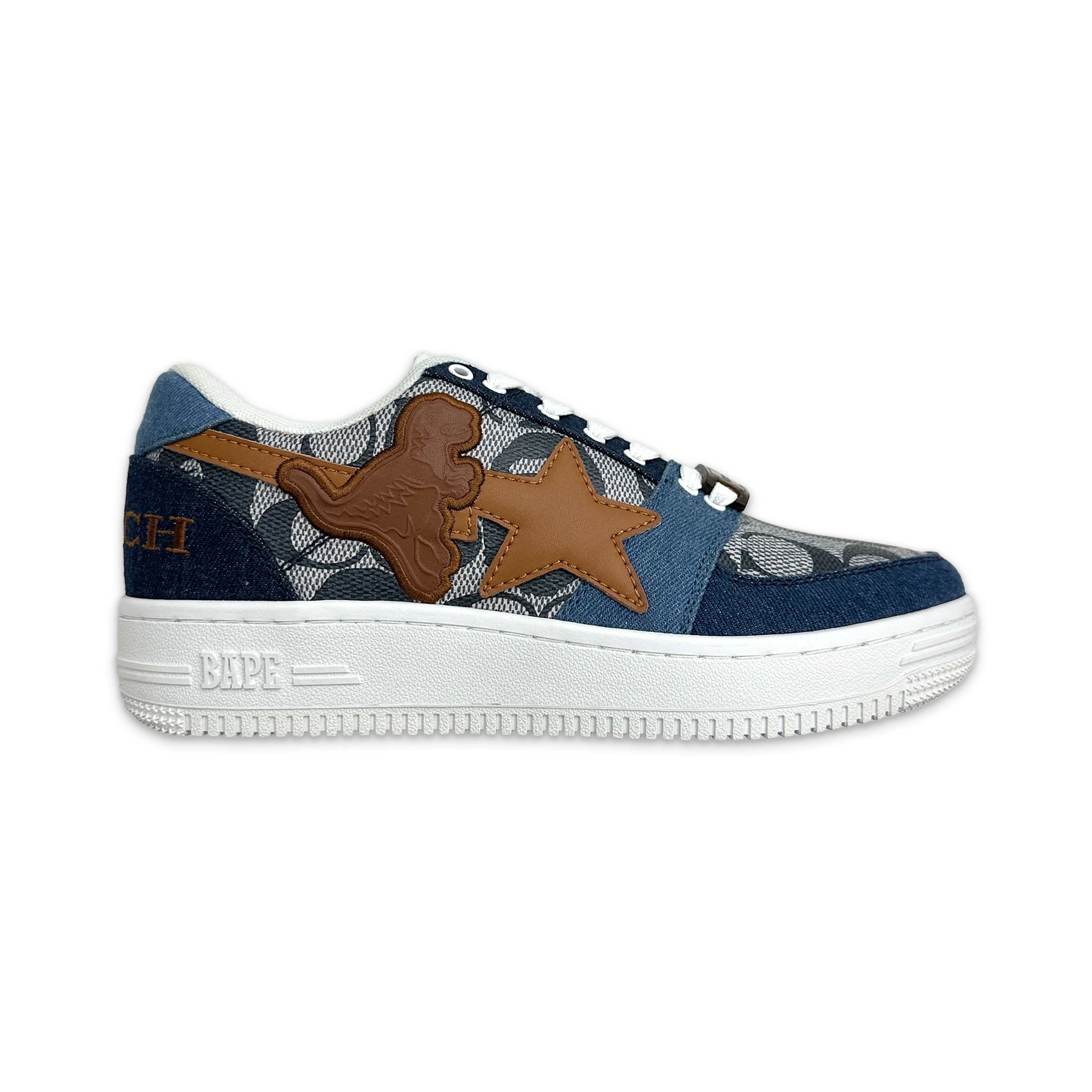x Coach Bapesta Low "Blue Brown"