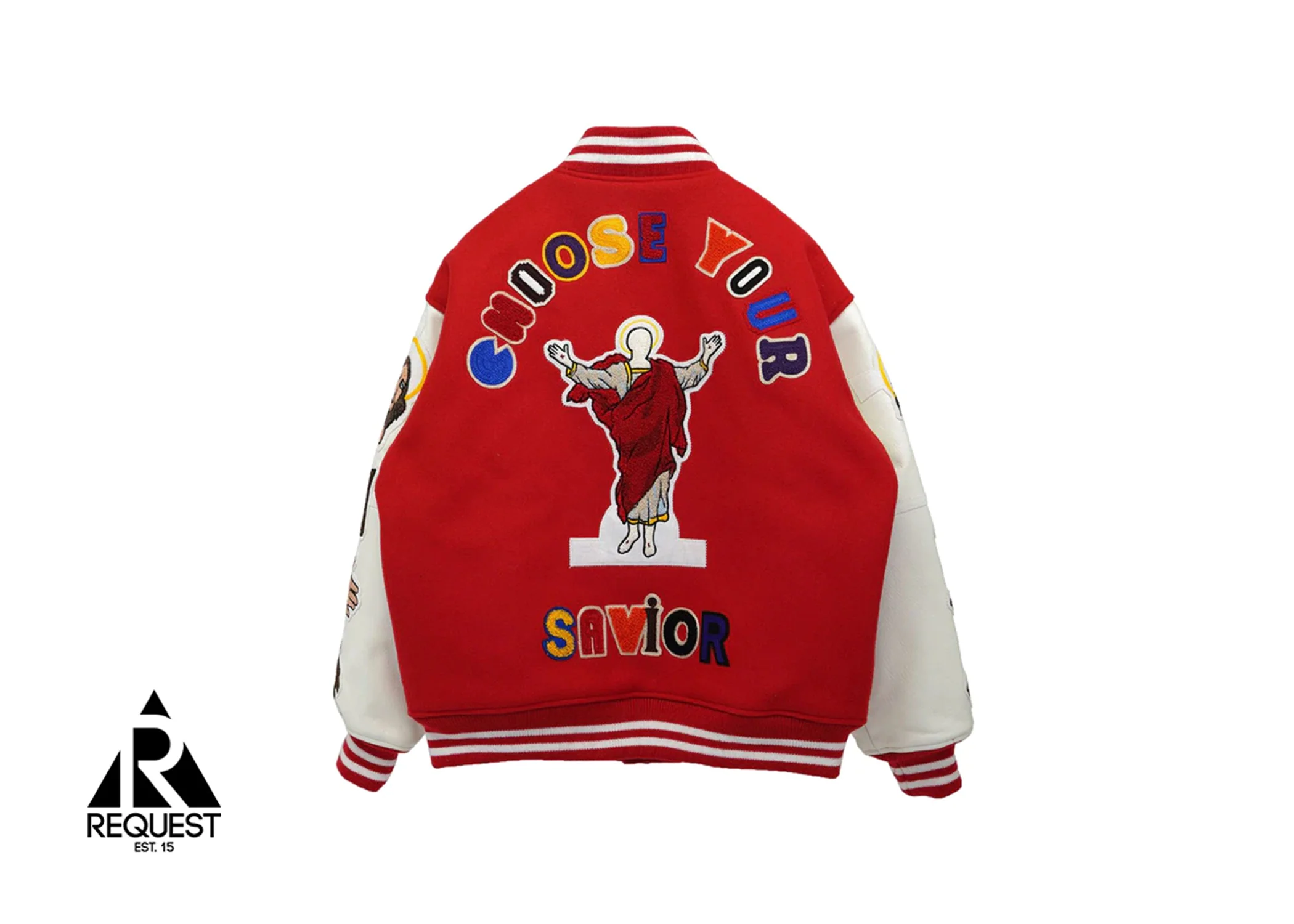 x Denim Tears Stadium Varsity Jacket "Red" - Image 3