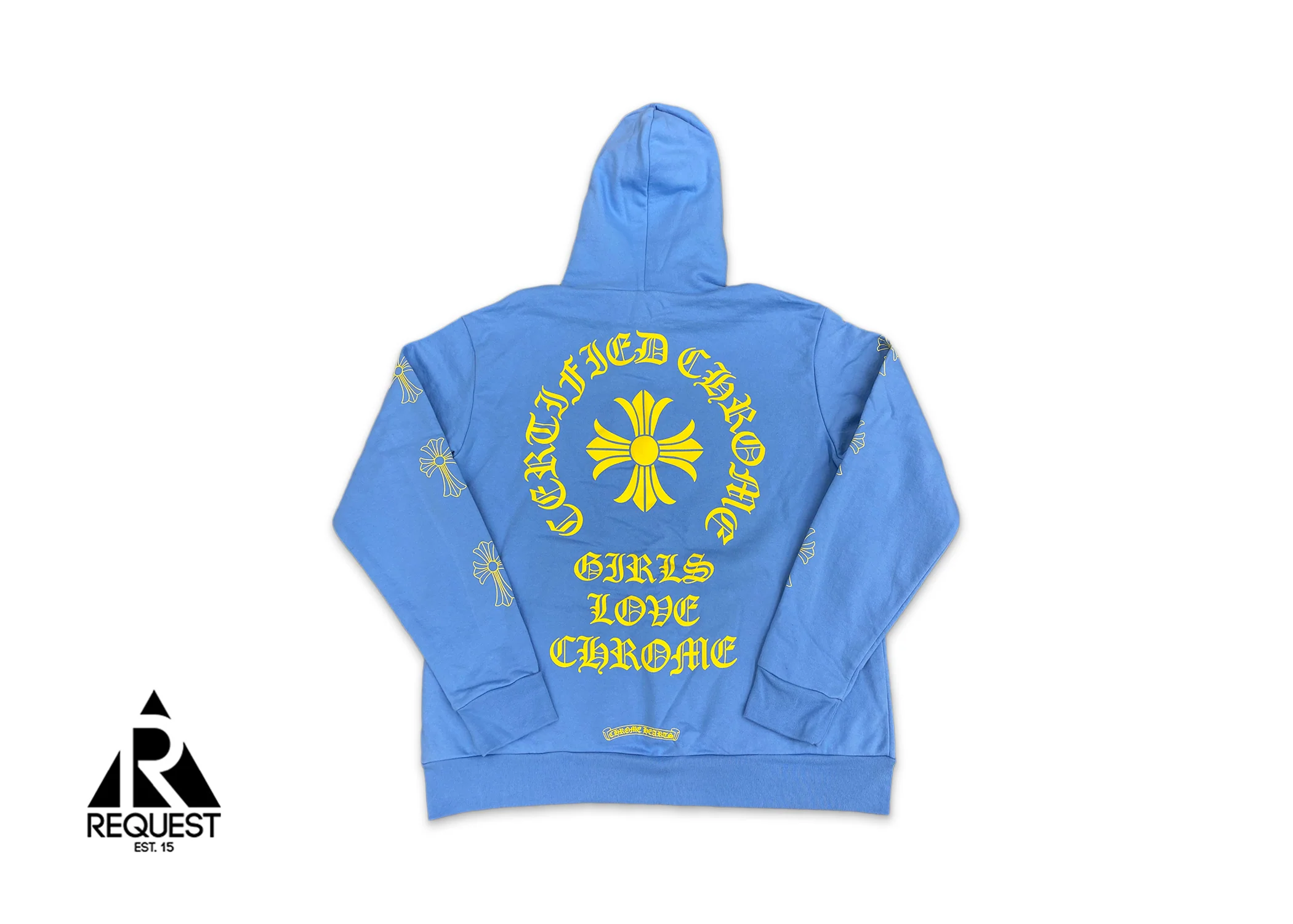 X Drake Girls Love Chrome Hoodie "Light Blue” - Image 2