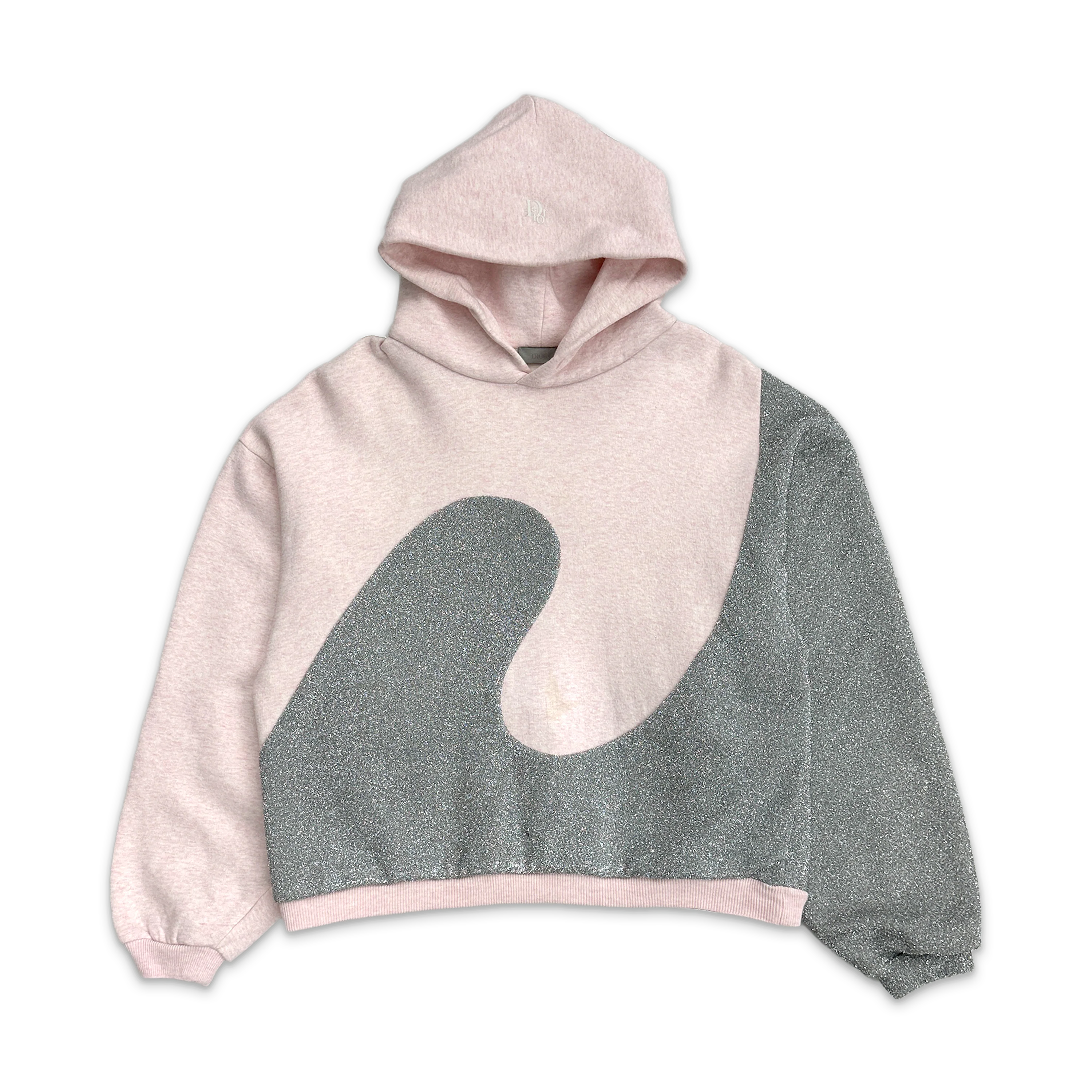 x ERL Glitter Panelled Hoodie "Pink"