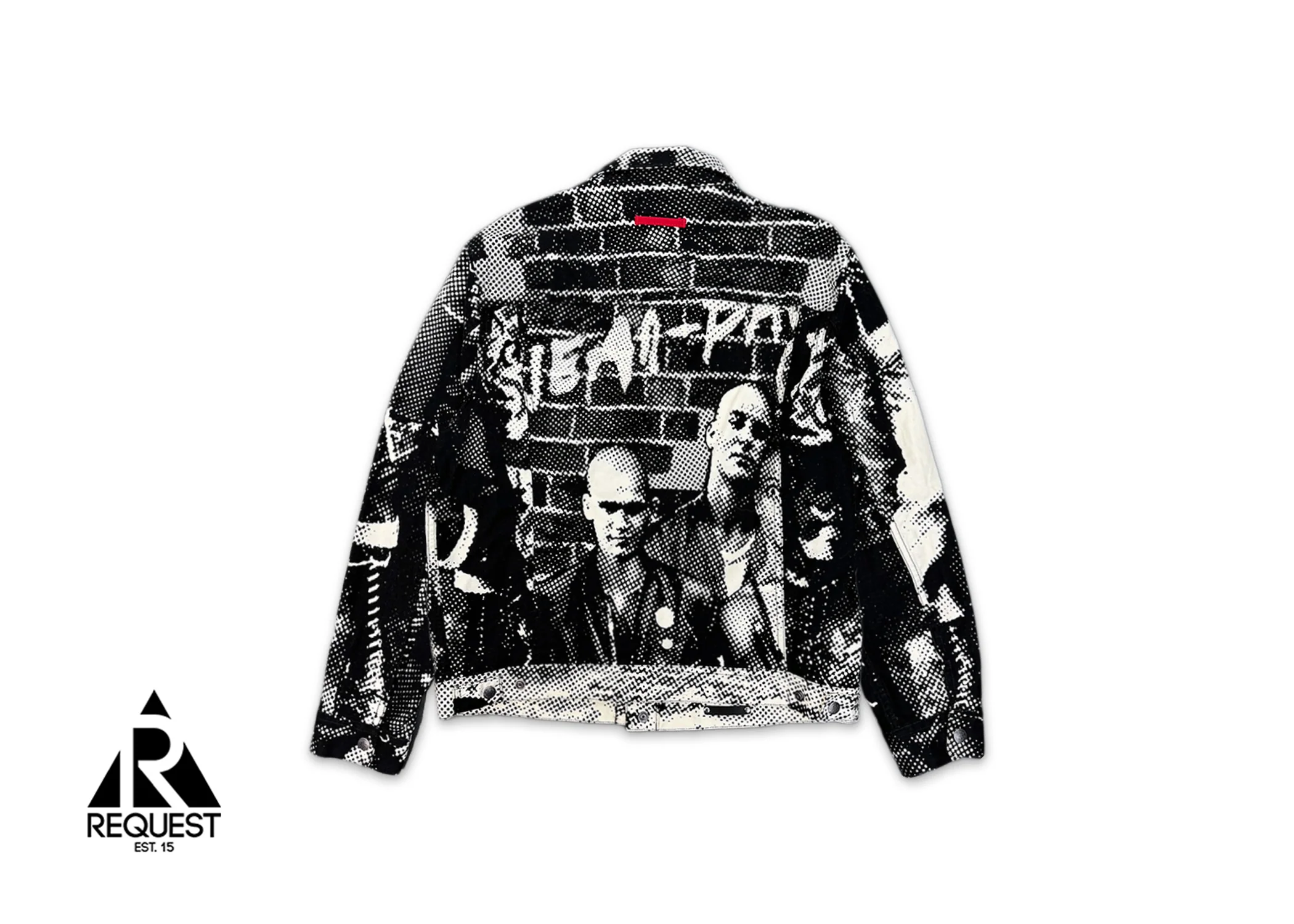 x Jean Paul Gaultier F*ck Racism Trucker Jacket "Black White" - Image 2