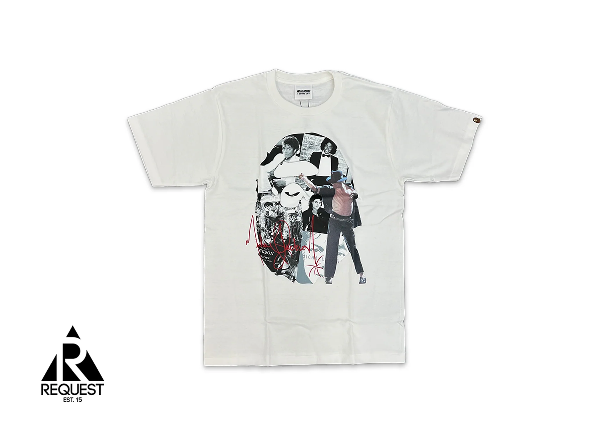 x Michael Jackson Album Jacket Ape Tee "White"