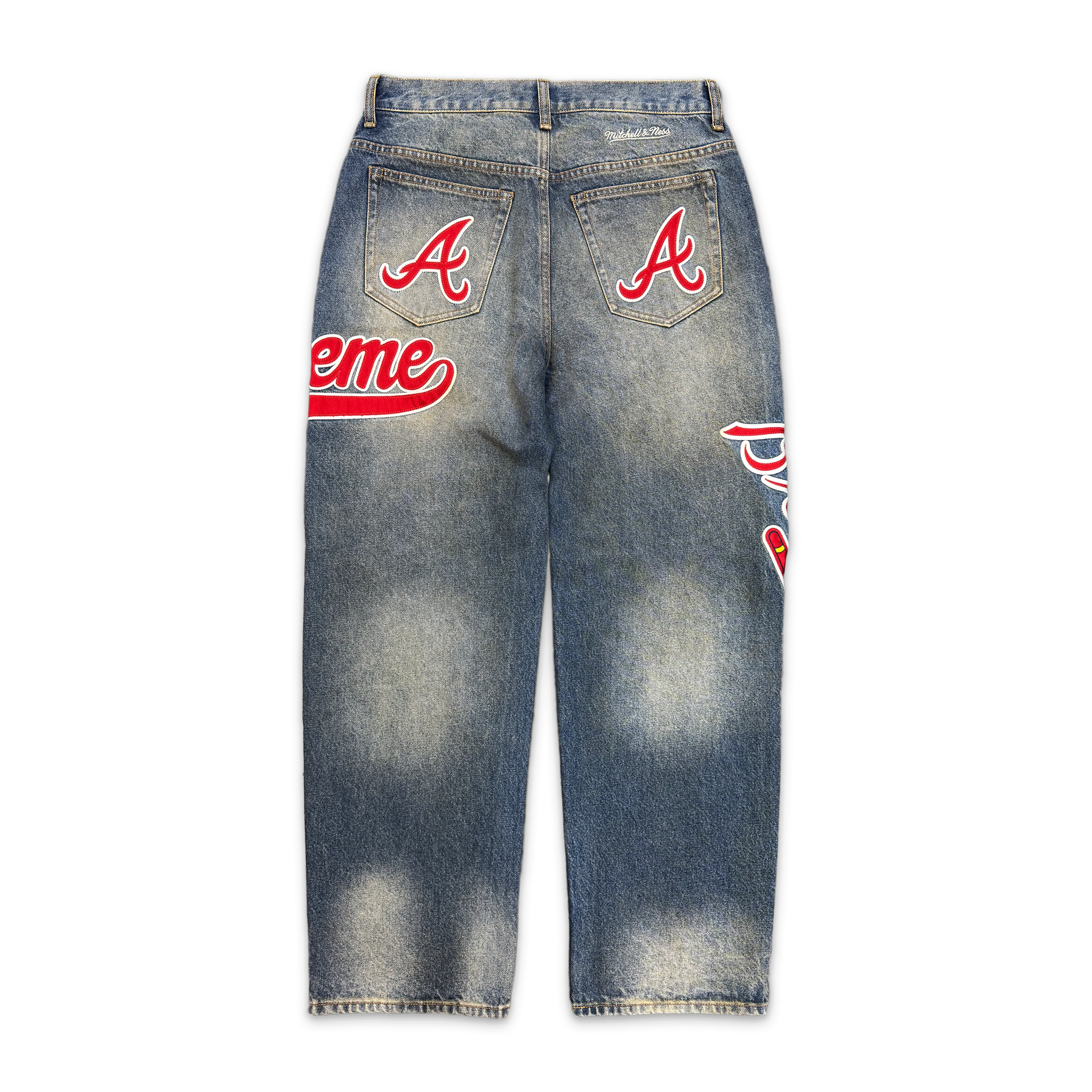 x Mitchell & Ness Loose Fit Jean Braves "Indigo" - Image 2
