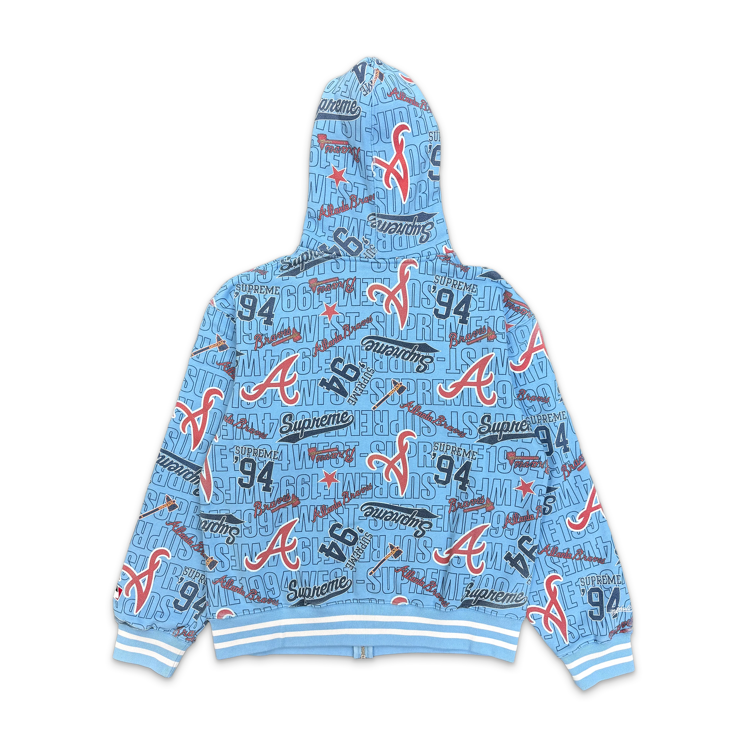 x Mitchell & Ness Teams Zip Up Braves "Light Blue" - Image 2