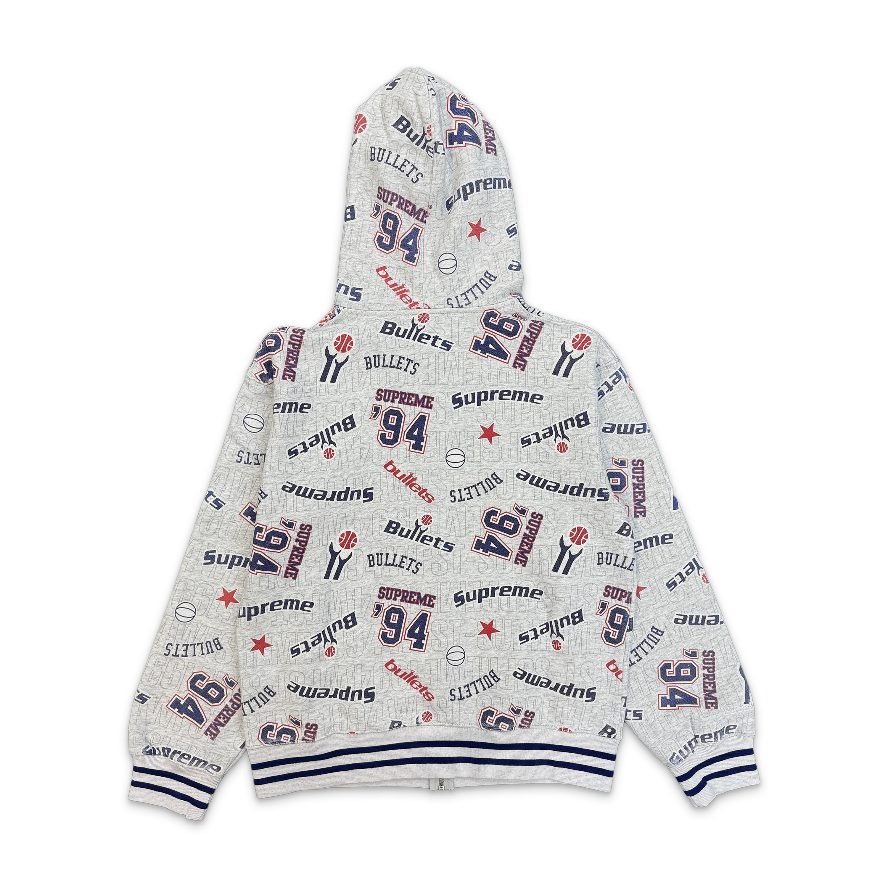 x Mitchell & Ness Teams Zip Up Bullets "White" - Image 2