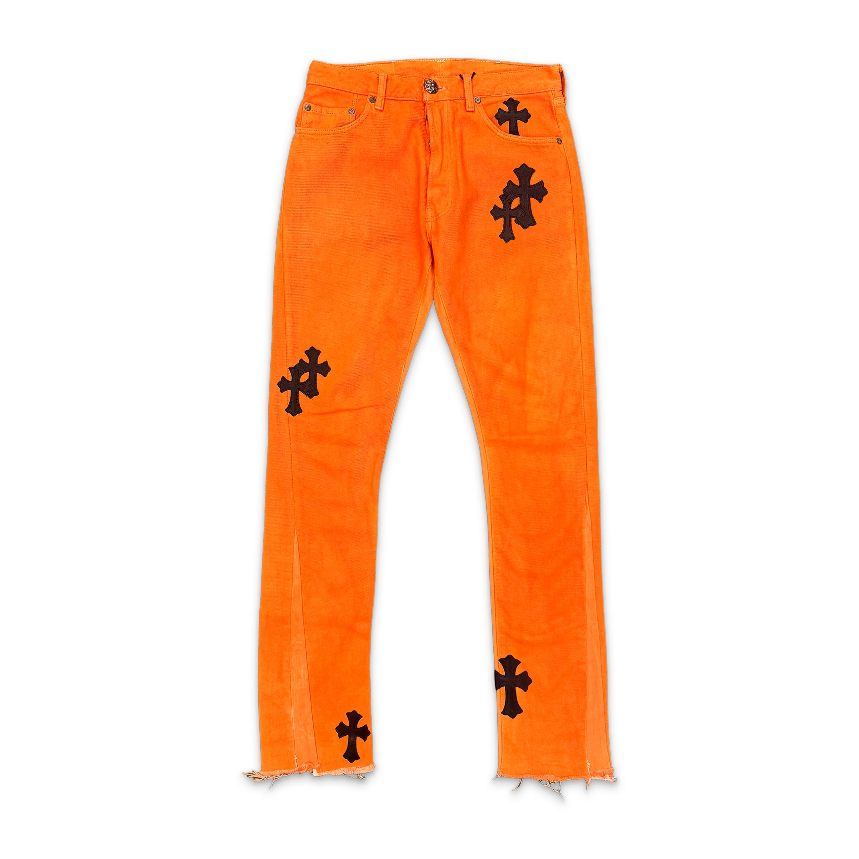x Off White Orange Flare Denim "Black Crosses"