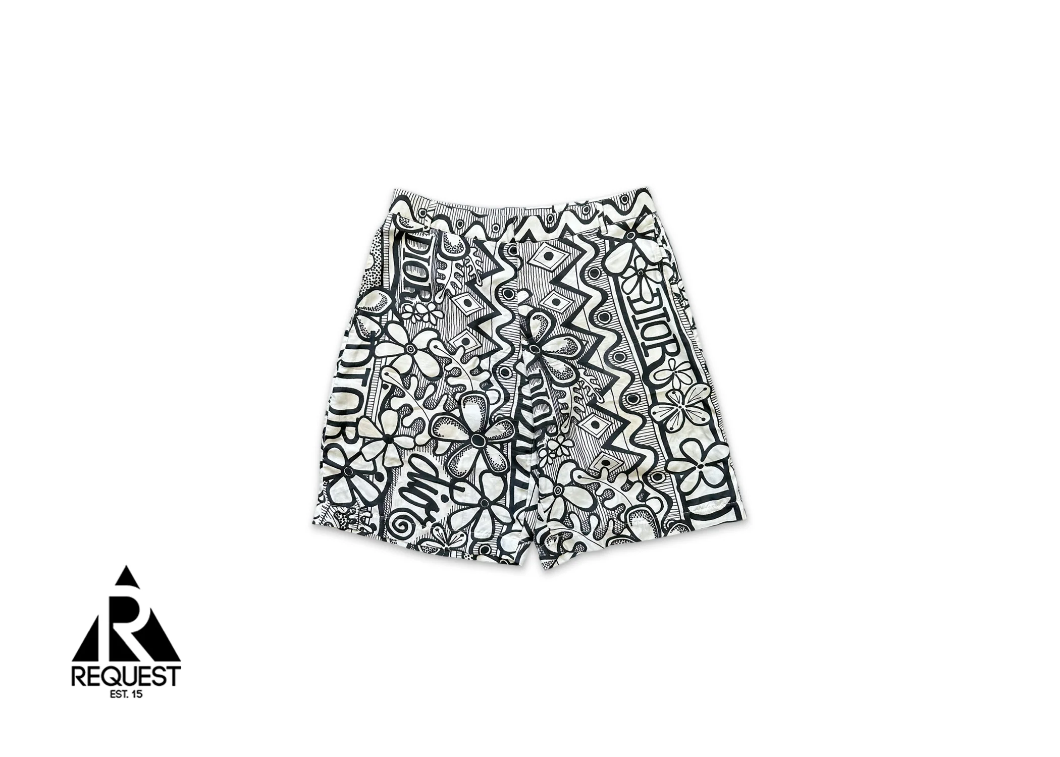 x Stussy Silk Floral Shorts “White/Black”