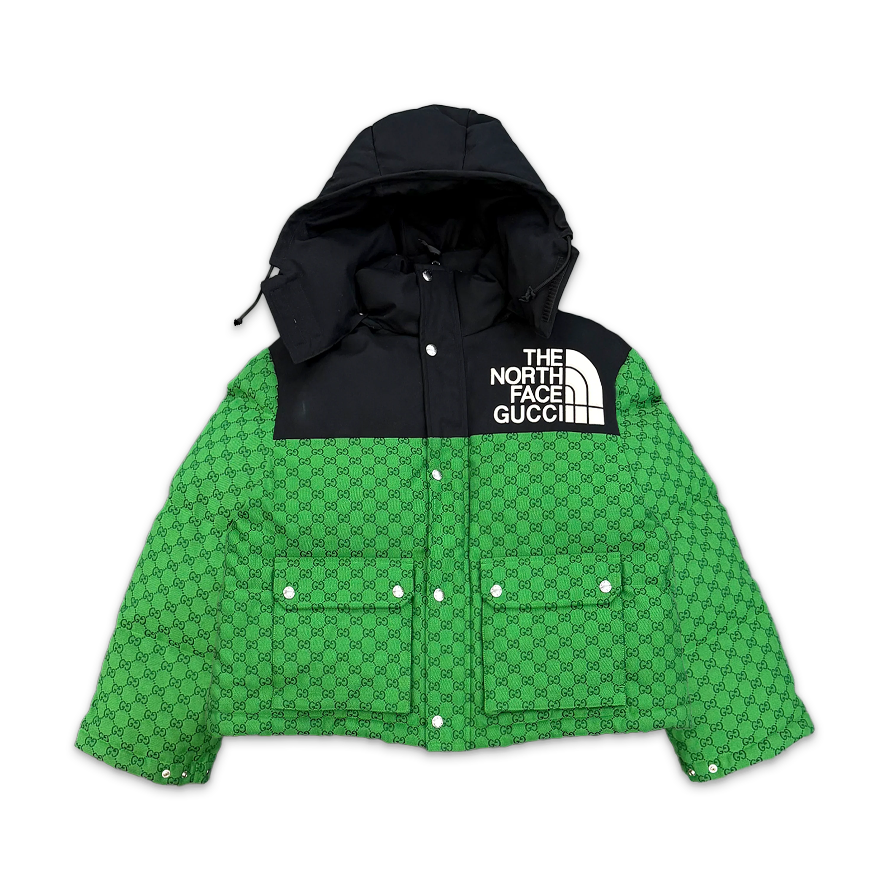 x TNF The North Face GG Monogram Padded Coat "Green/Black"