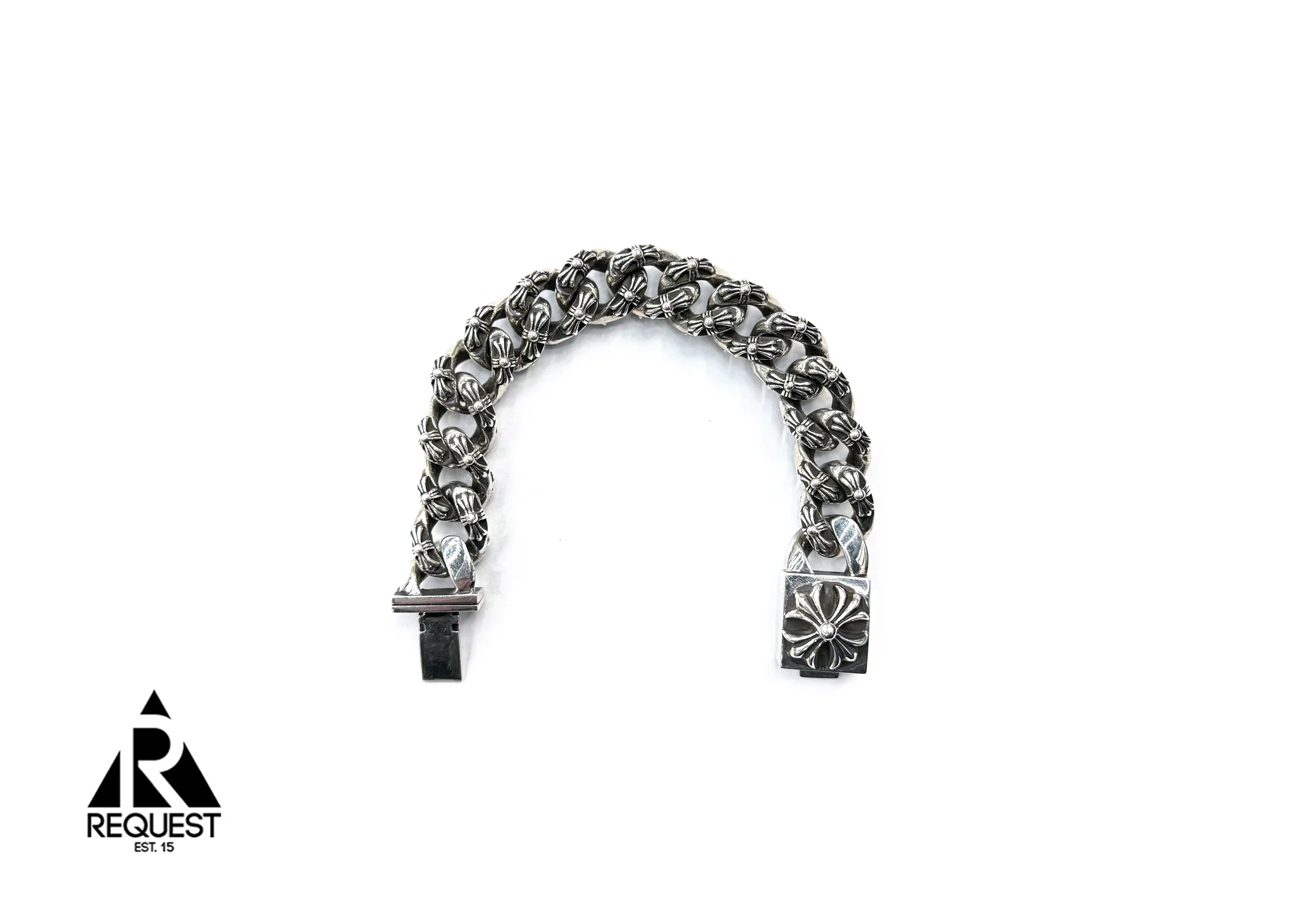 XL Extra Fancy Cuban Link Bracelet "Plus Cross" - Image 2